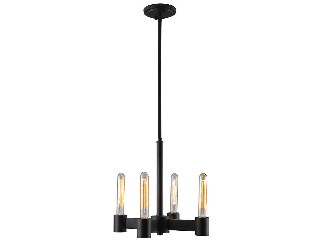 Eglo Broyles 4-Light Matte Black Chandelier