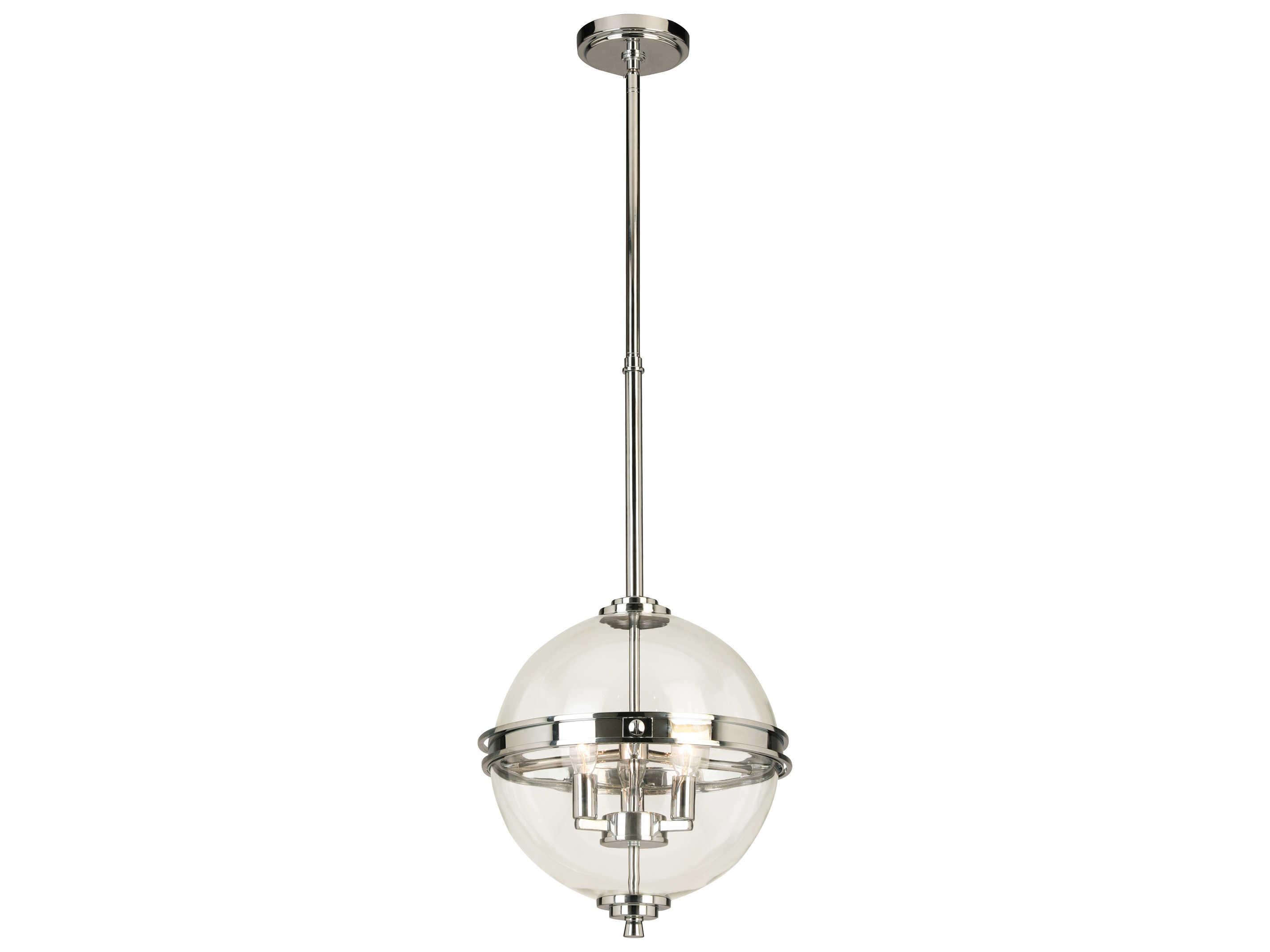 Eglo Cecillia 3-Light Chrome Globe Pendant