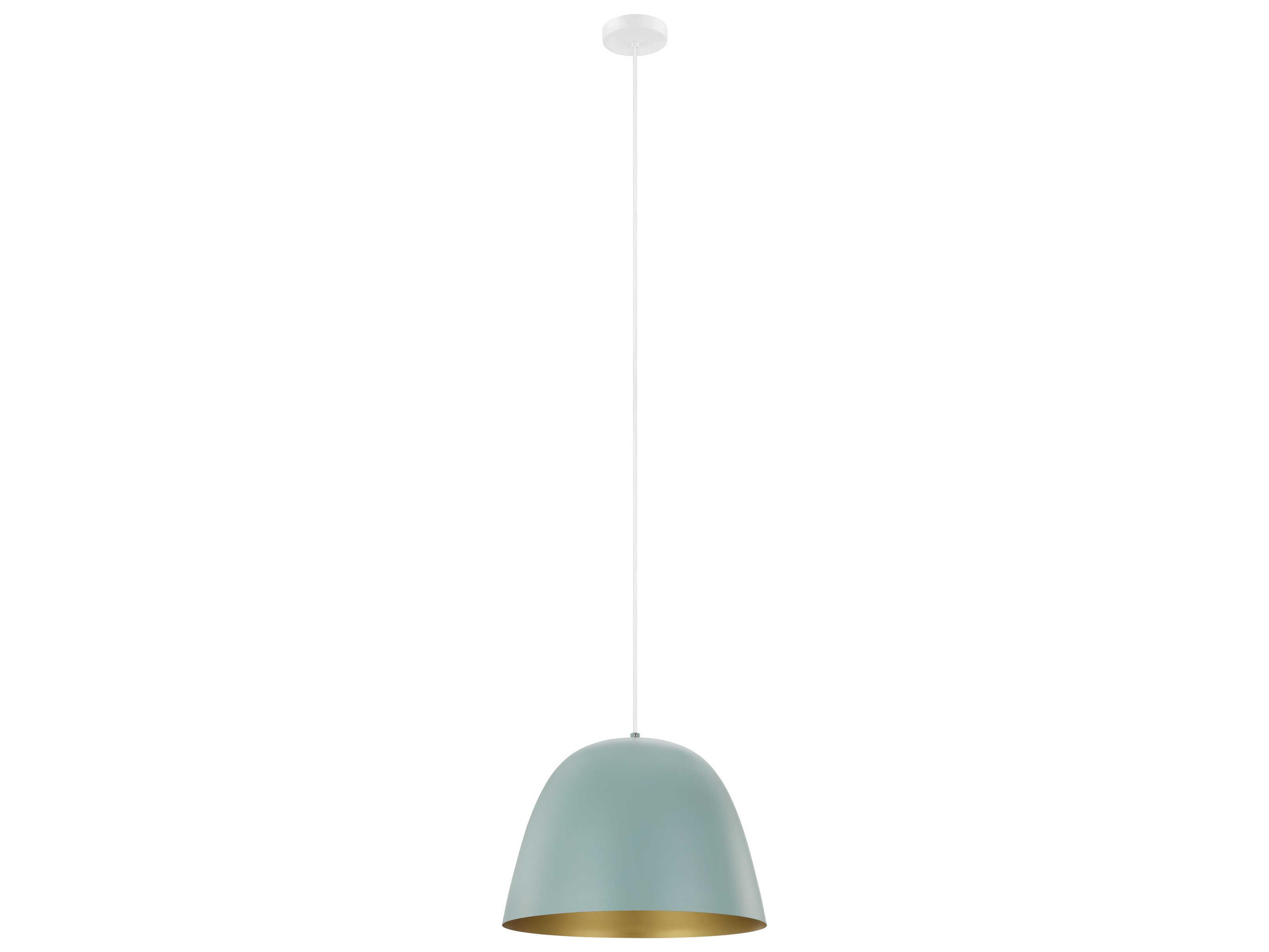 Eglo Coretto 1-Light Patel Green Dome Pendant