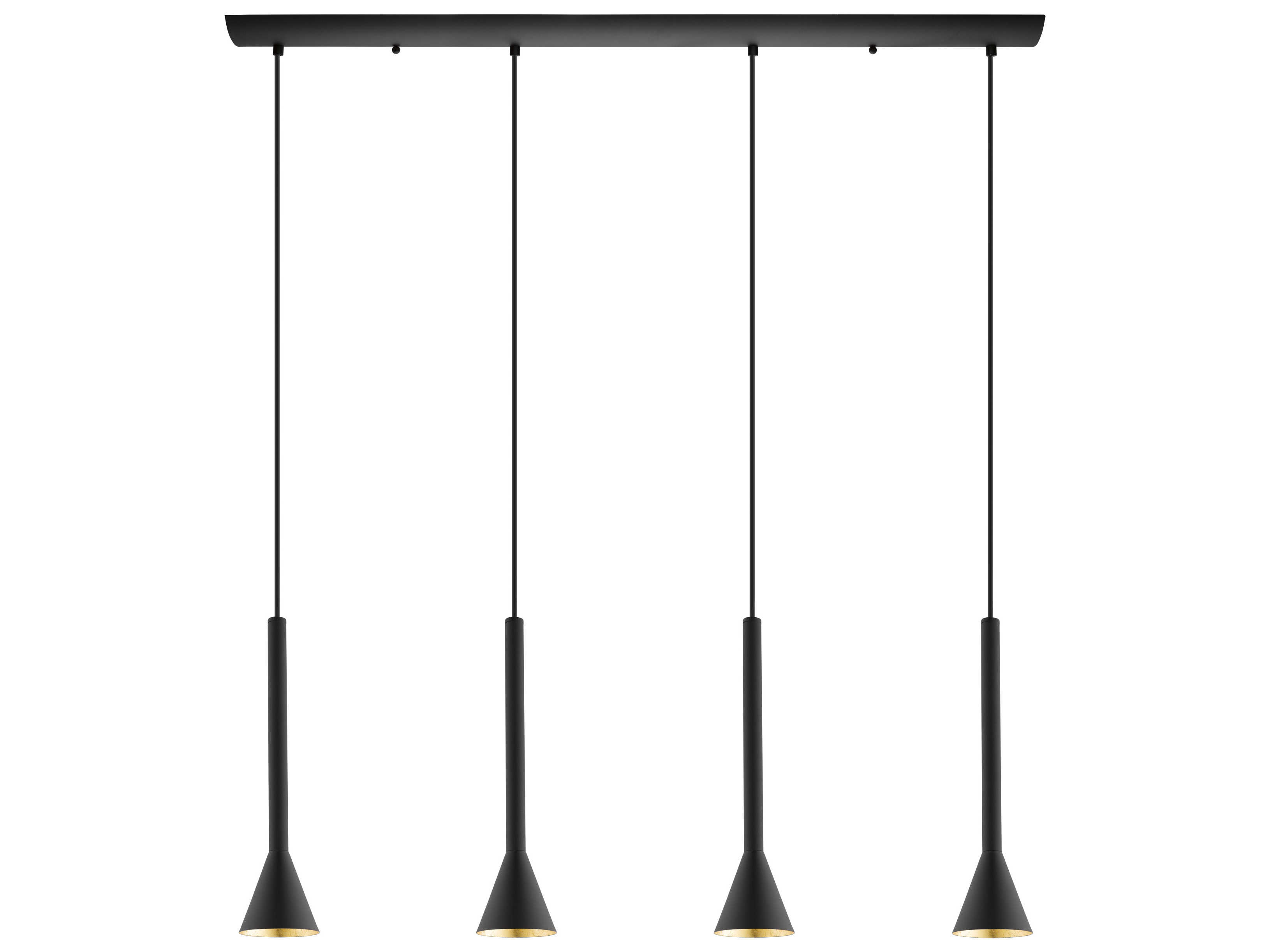 Eglo Cortaderas 1-Light Matte Black Island Pendant