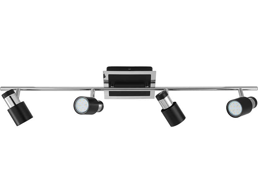 Eglo Davida 4-Light Matte Black Chrome Bell Track & Rail Light
