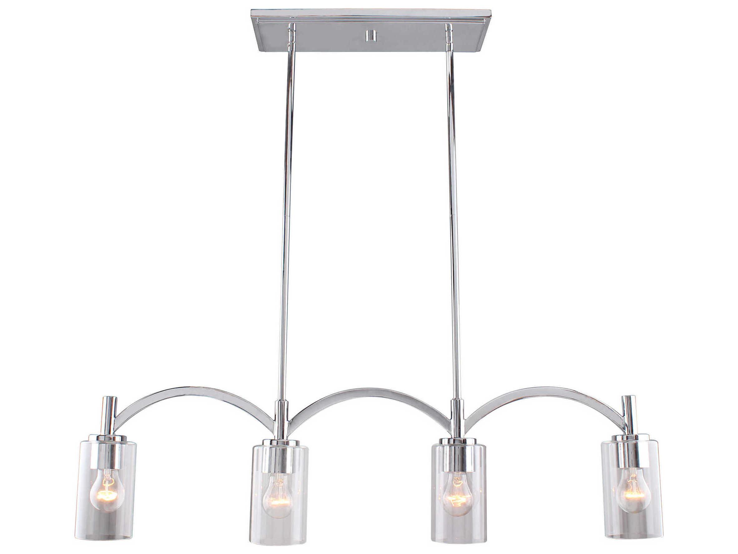 Eglo Devora 4-Light Chrome Cylinder Island Pendant