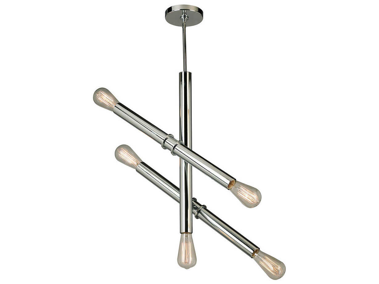 Eglo Drucker 5-Light Chrome Linear Sputnik Pendant