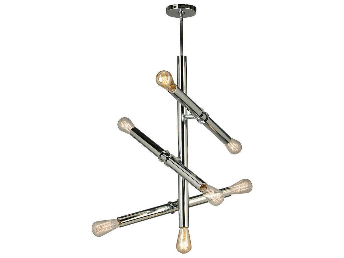 Eglo Drucker 7-Light Chrome Linear Sputnik Pendant