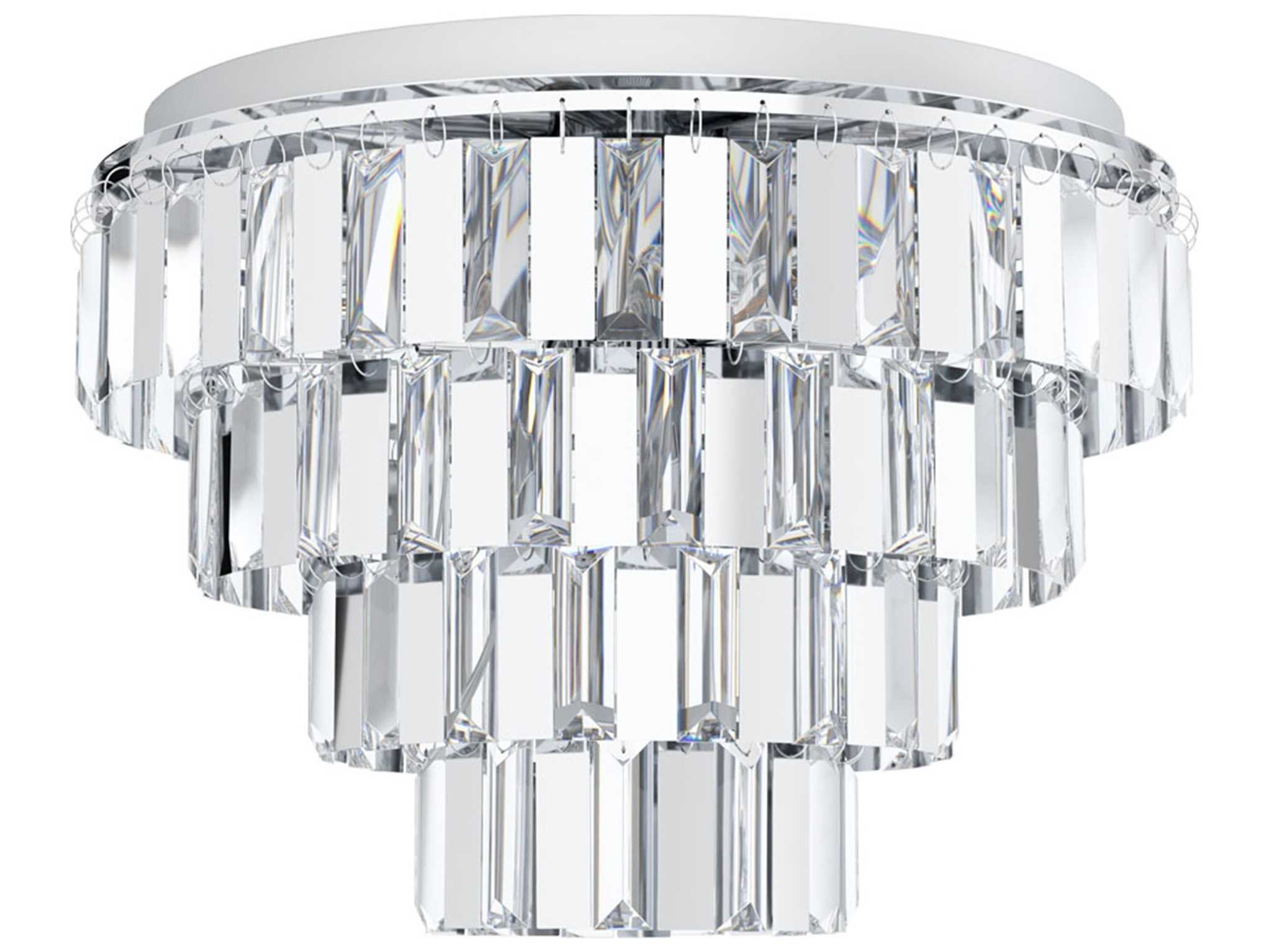 Eglo Erseka 7-Light Chrome Tiered Flush Mount