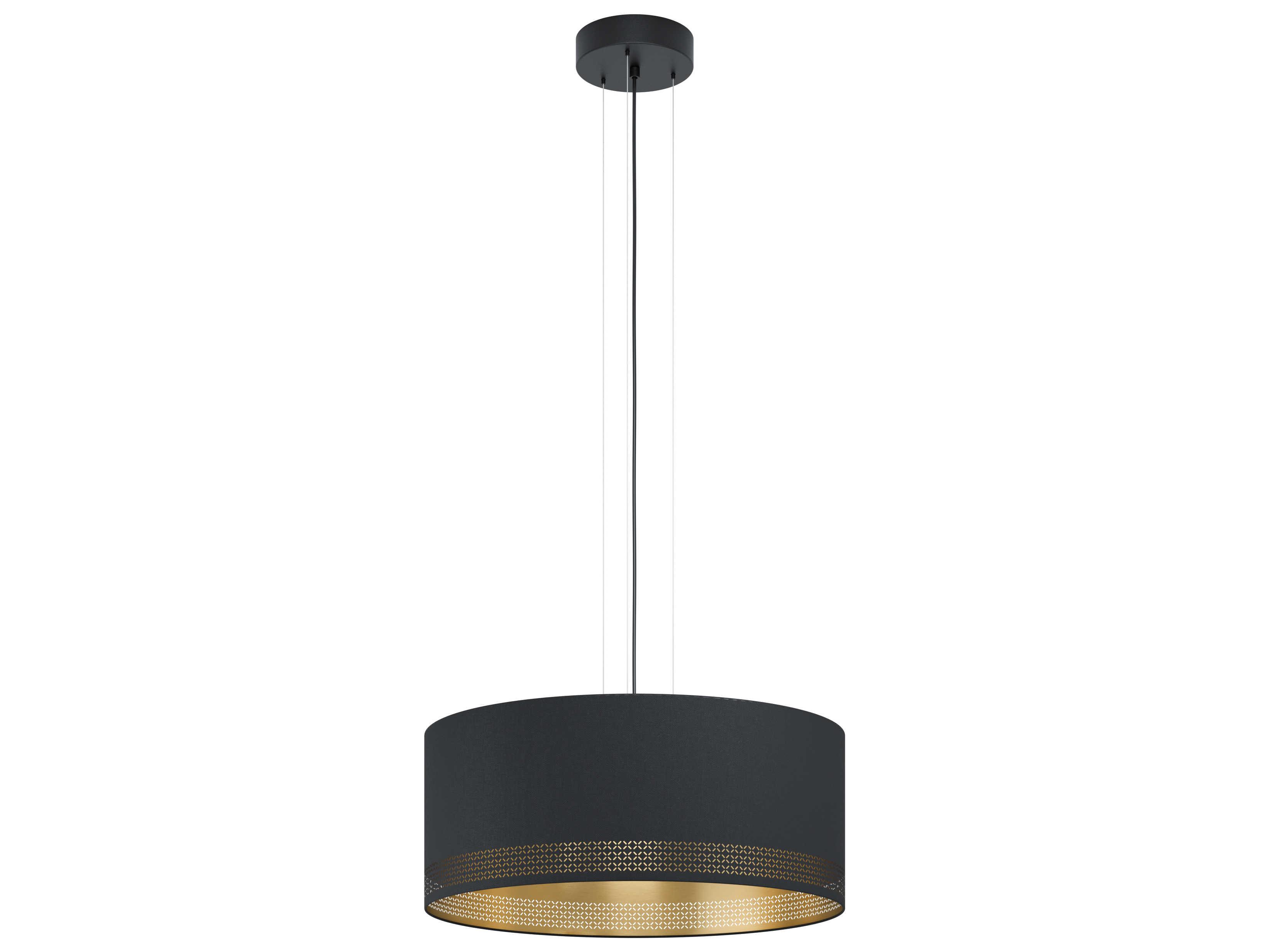 Eglo Esteperra 1-Light Black Drum Pendant