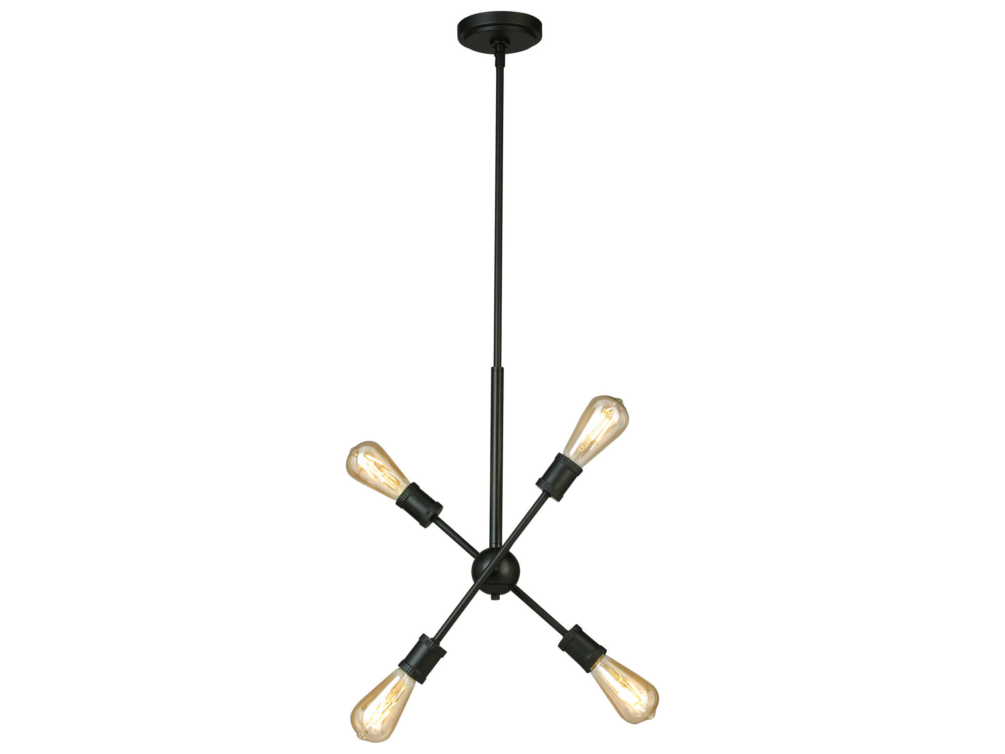 Eglo Etris Row 4-Light Black Sputnik Pendant