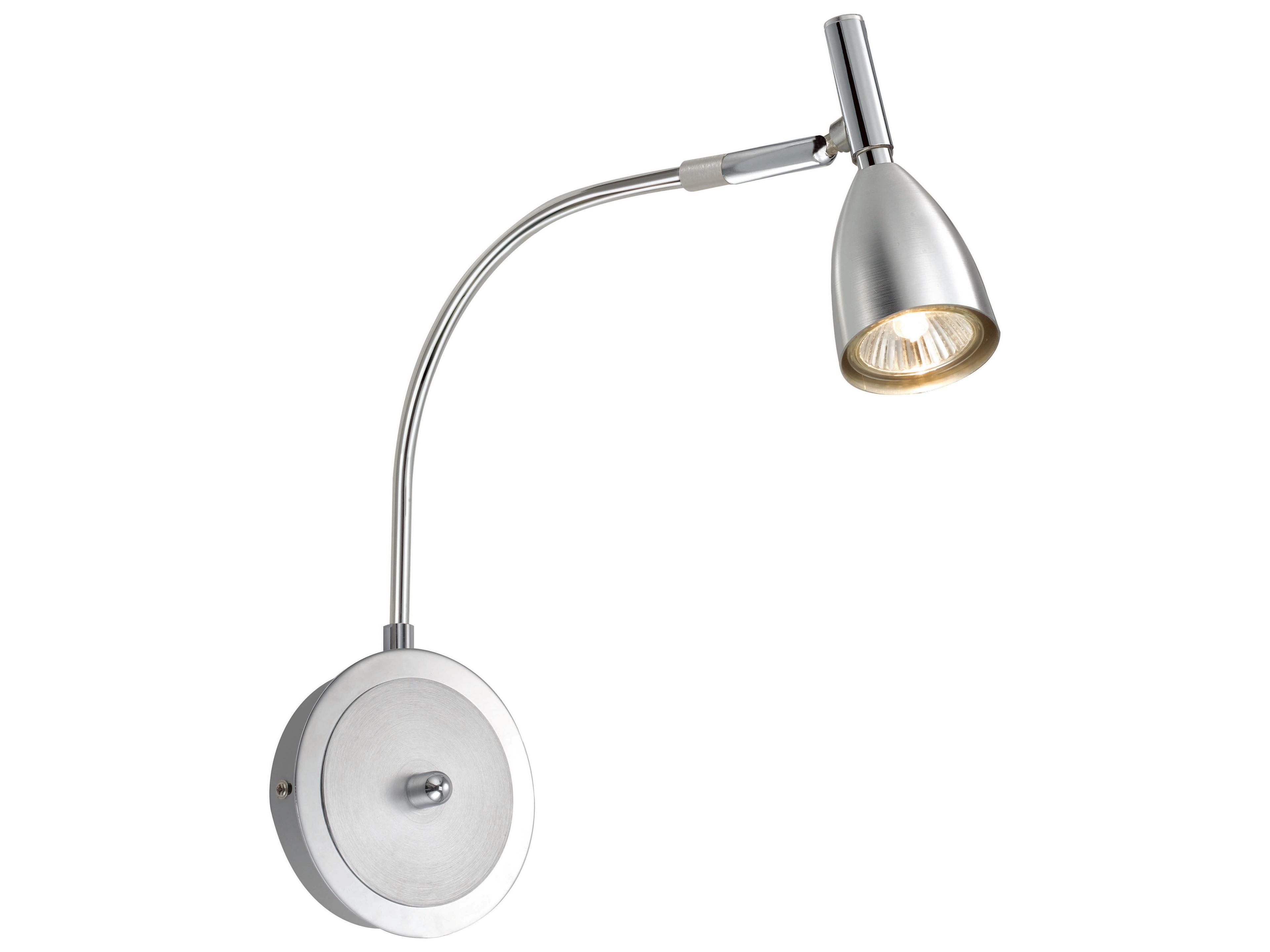 Eglo Halva 1-Light Brushed Aluminum Chrome Swing Wall Sconce