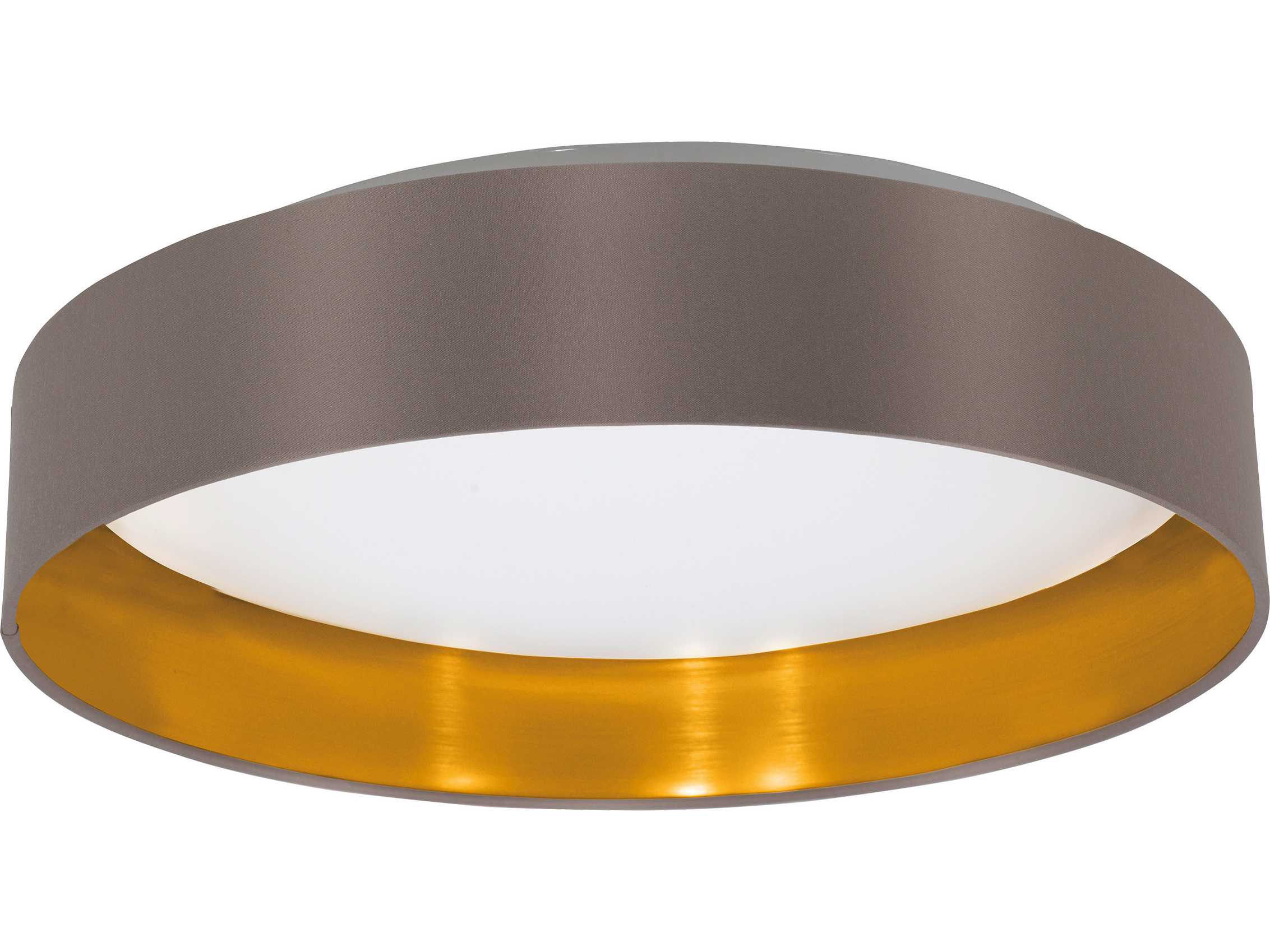 Eglo Maserlo 1-Light Satin Nickel Round Semi Flush Mount
