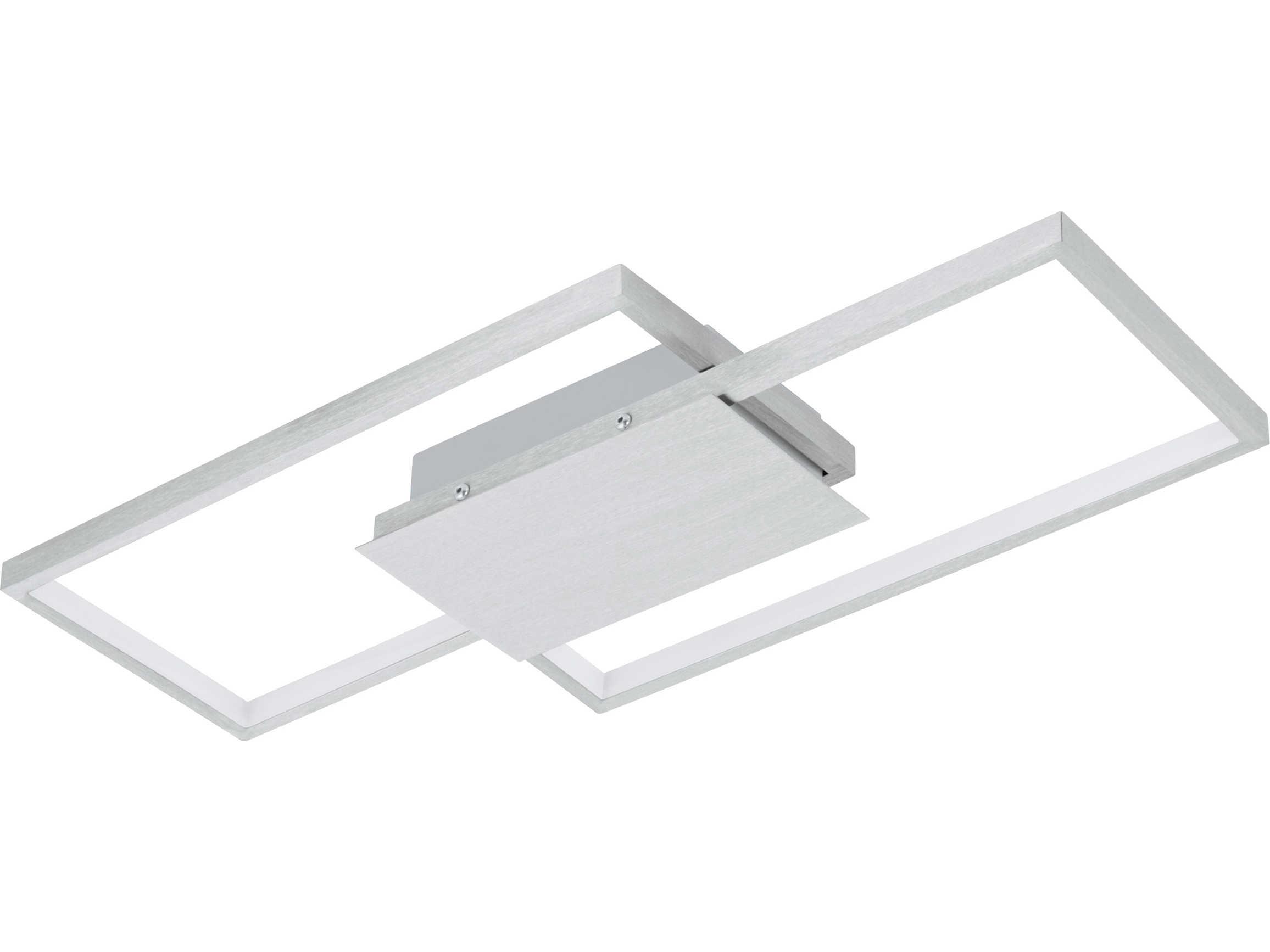 Eglo Milanius 1-Light Brushed Aluminum Silver Geometric Flush Mount
