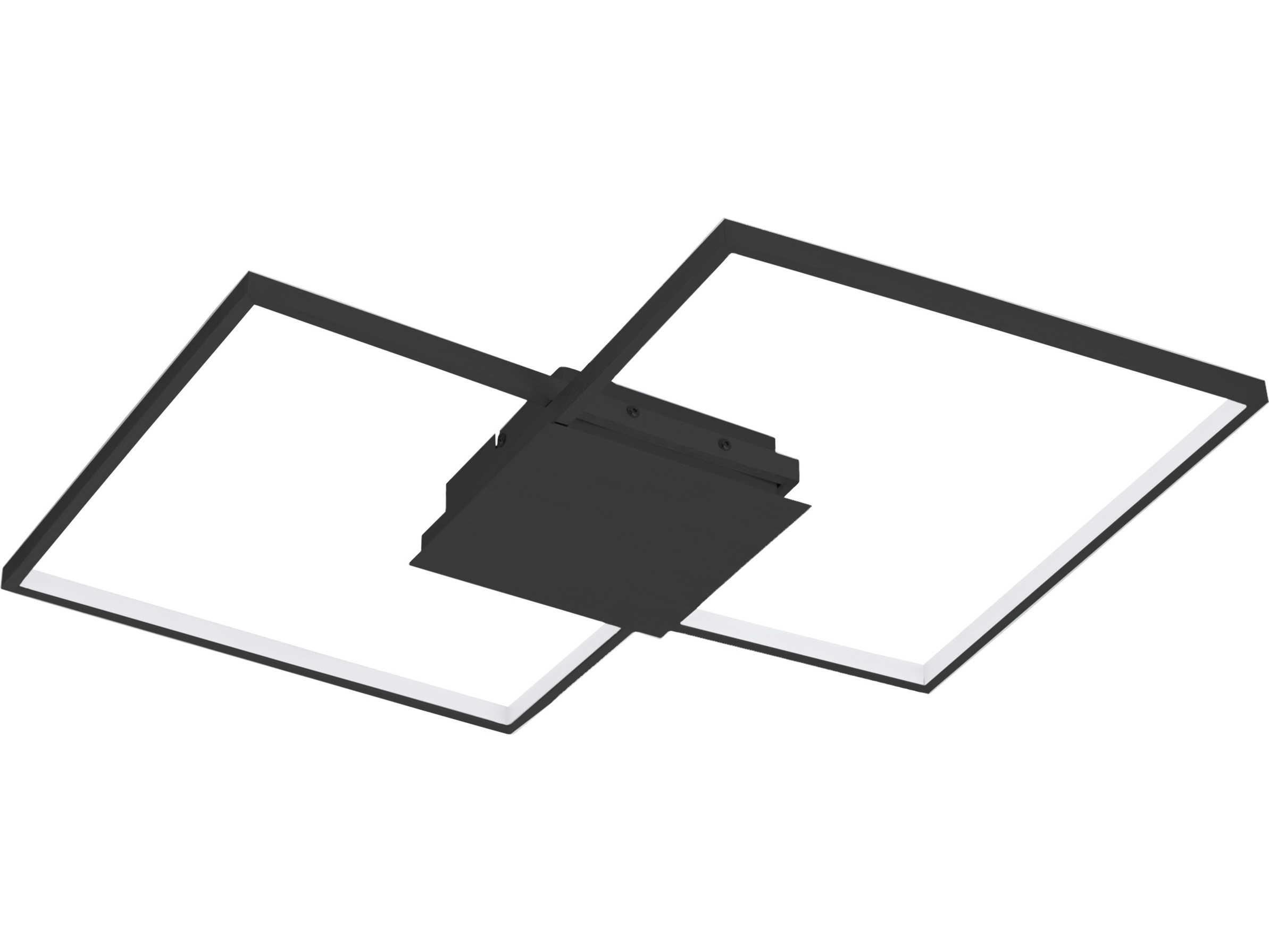 Eglo Milanius Matte Black Geometric Flush Mount