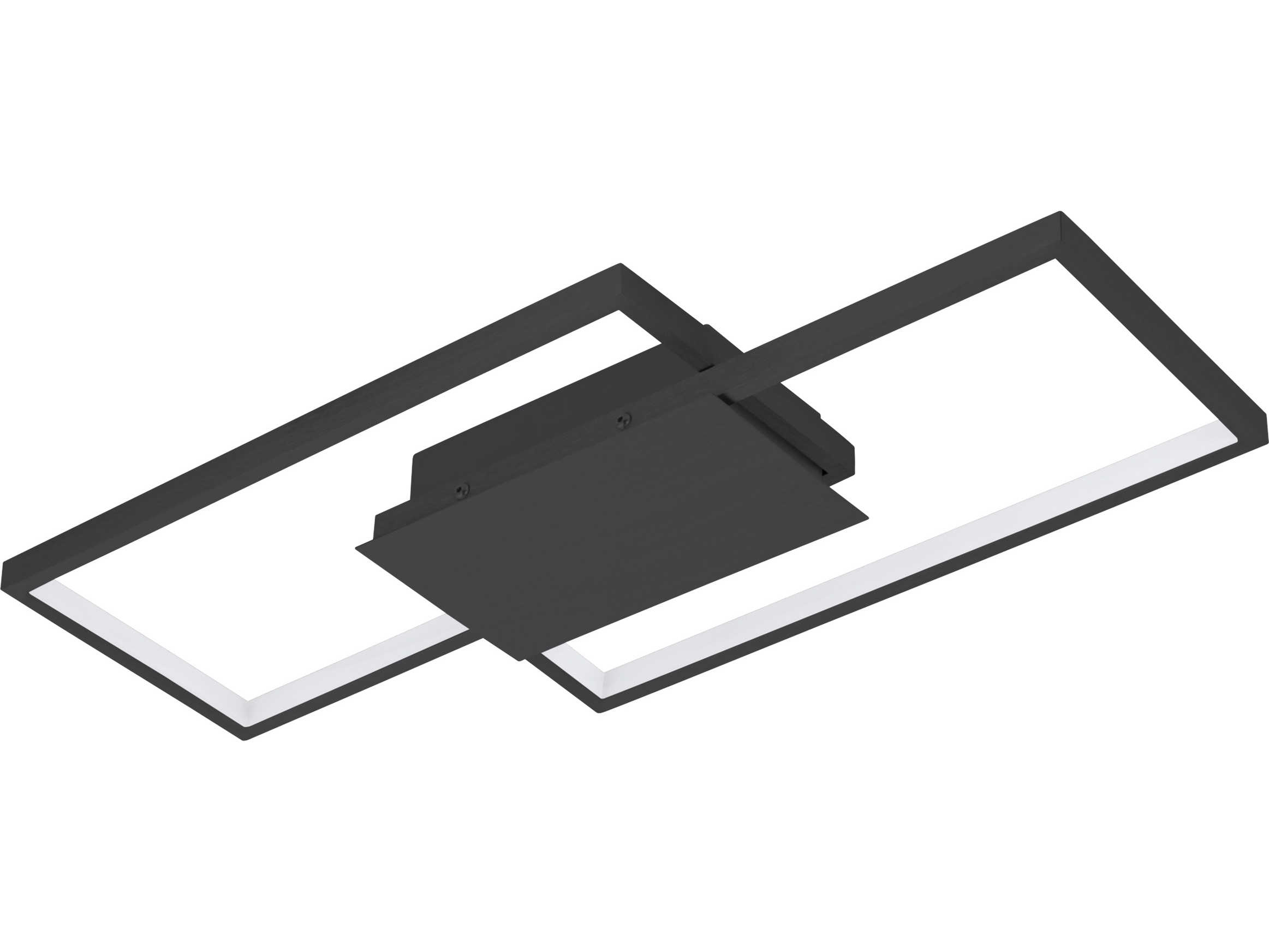 Eglo Milanius Matte Black Geometric Flush Mount