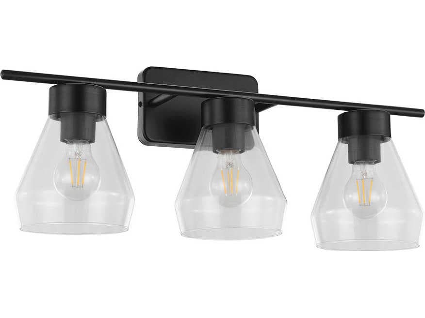 Eglo Montey Cantare 3-Light Matte Black Vanity Light