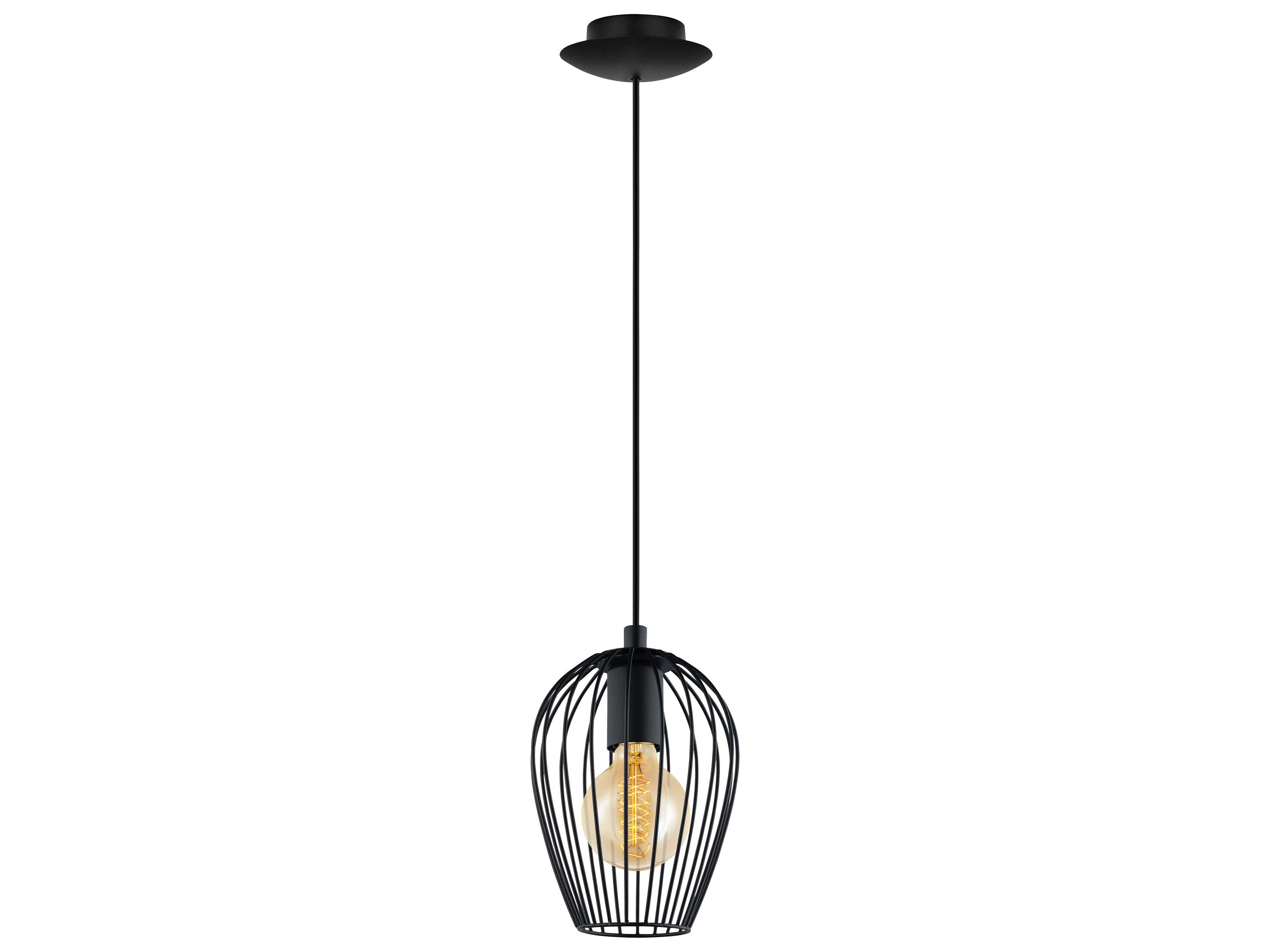 Eglo Newtown 1-Light Black Mini Pendant