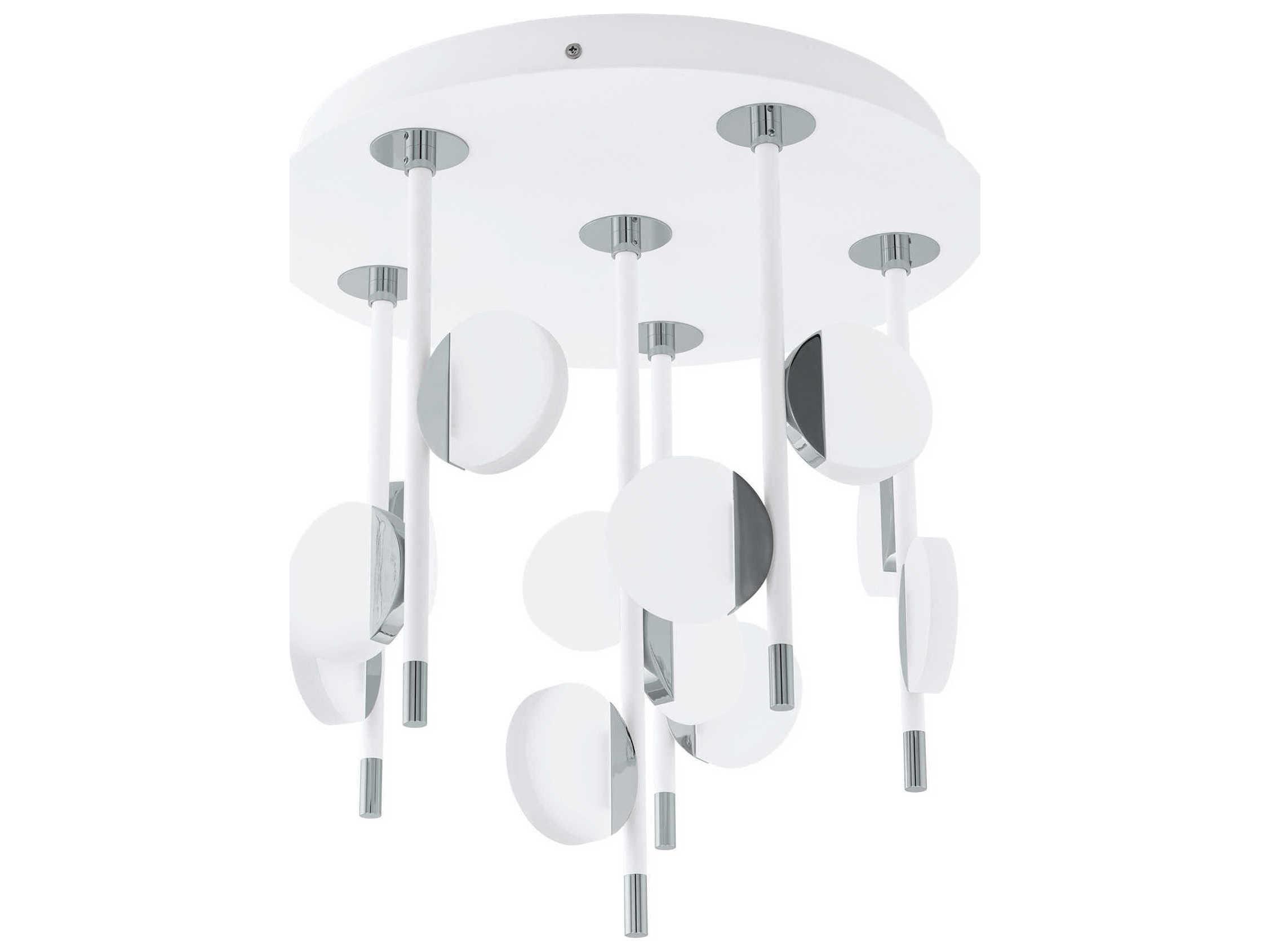 Eglo Olindra 12-Light White Chrome Semi Flush Mount