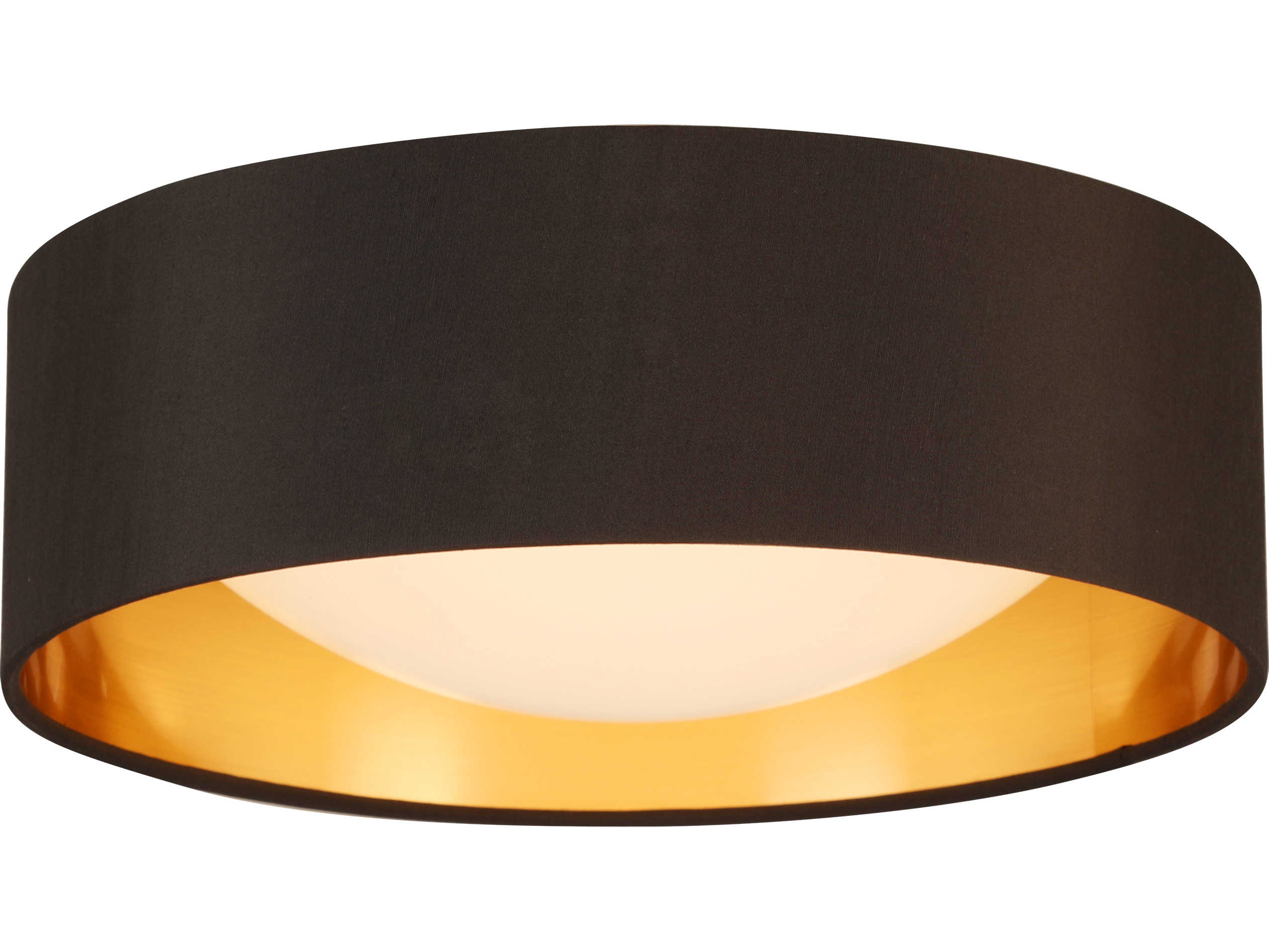 Eglo Orme 1-Light Black Gold Drum Flush Mount