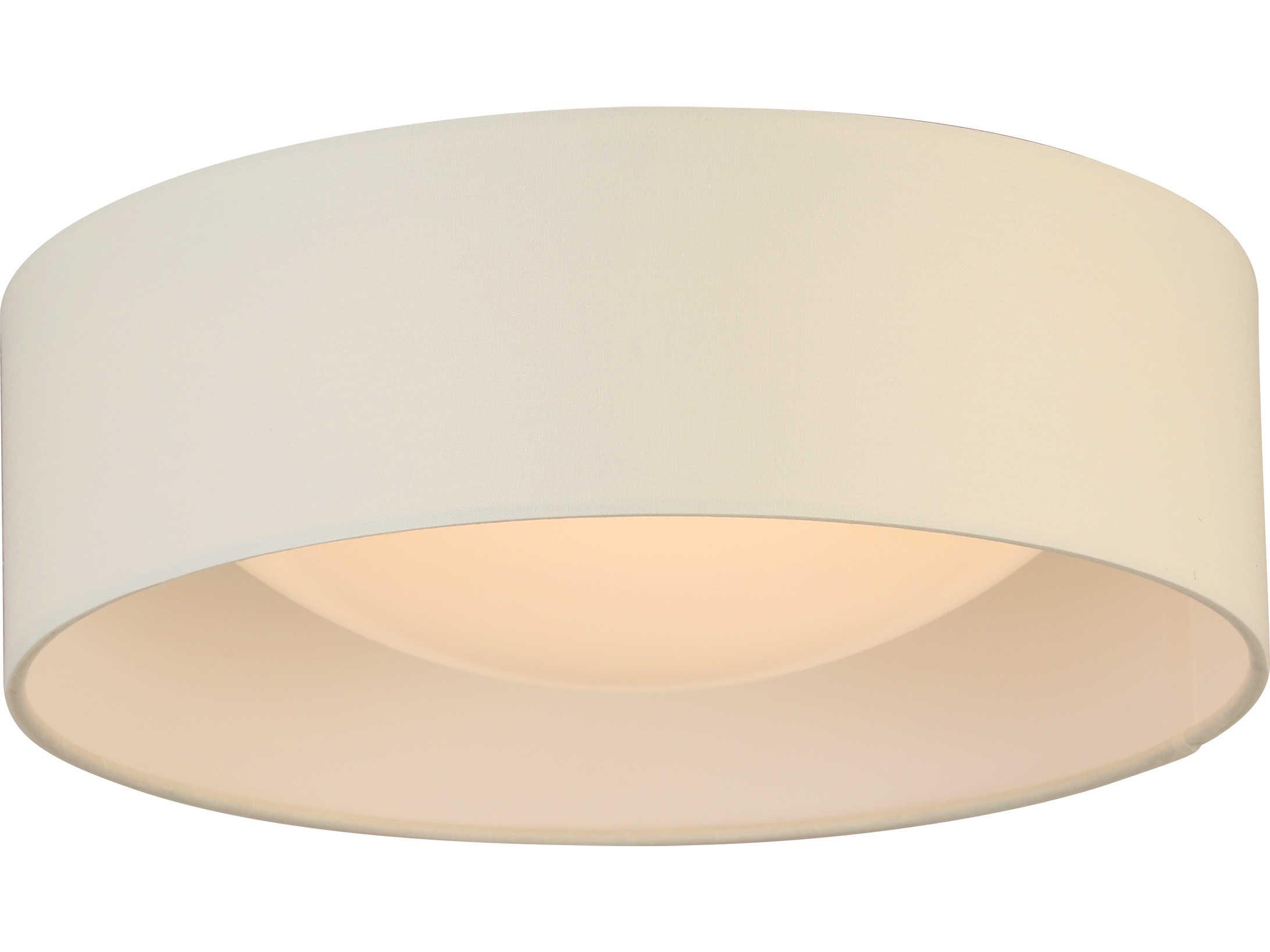 Eglo Orme 1-Light White Drum Flush Mount