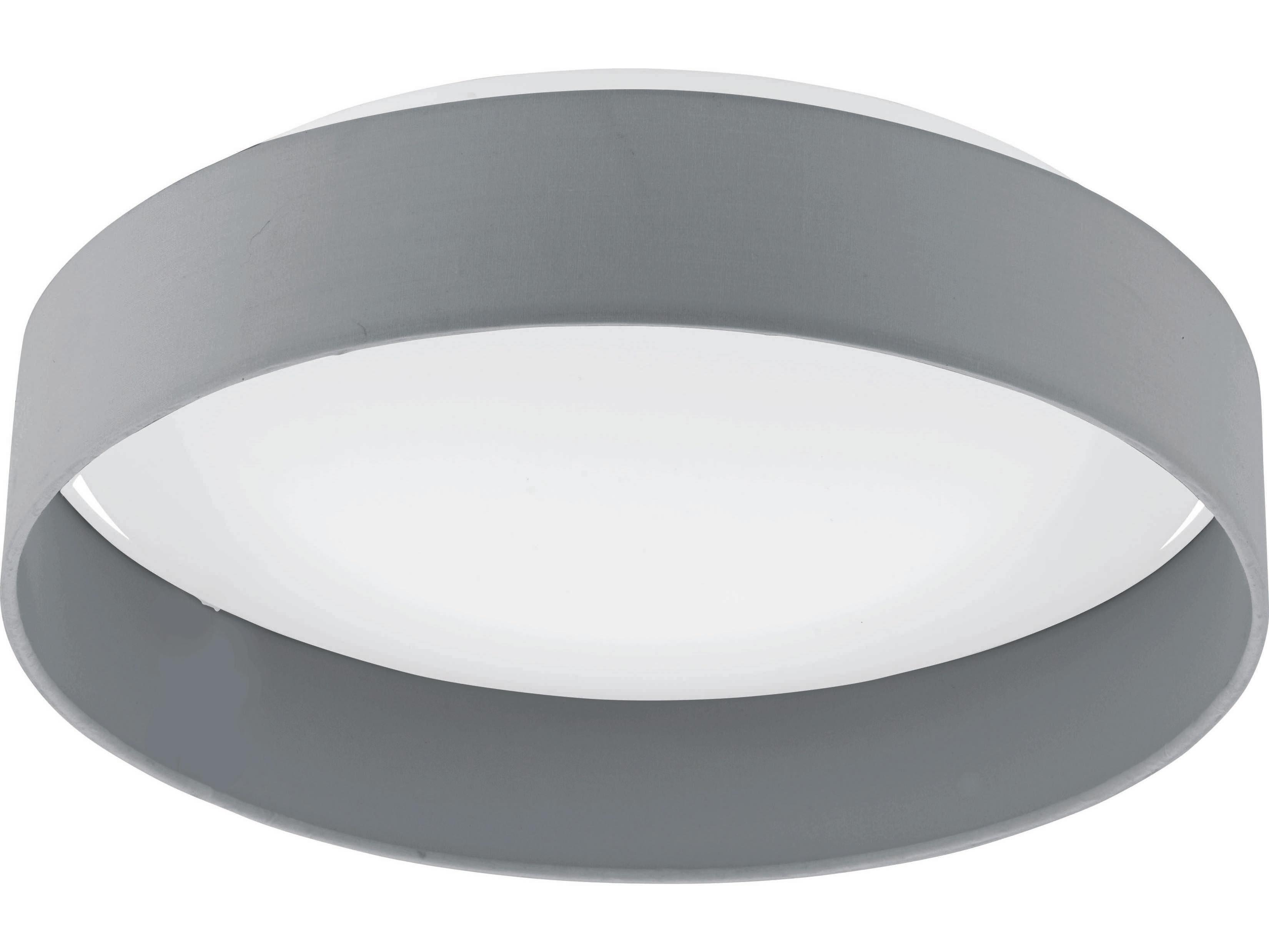 Eglo Palomaro 1-Light White Gray Round Flush Mount