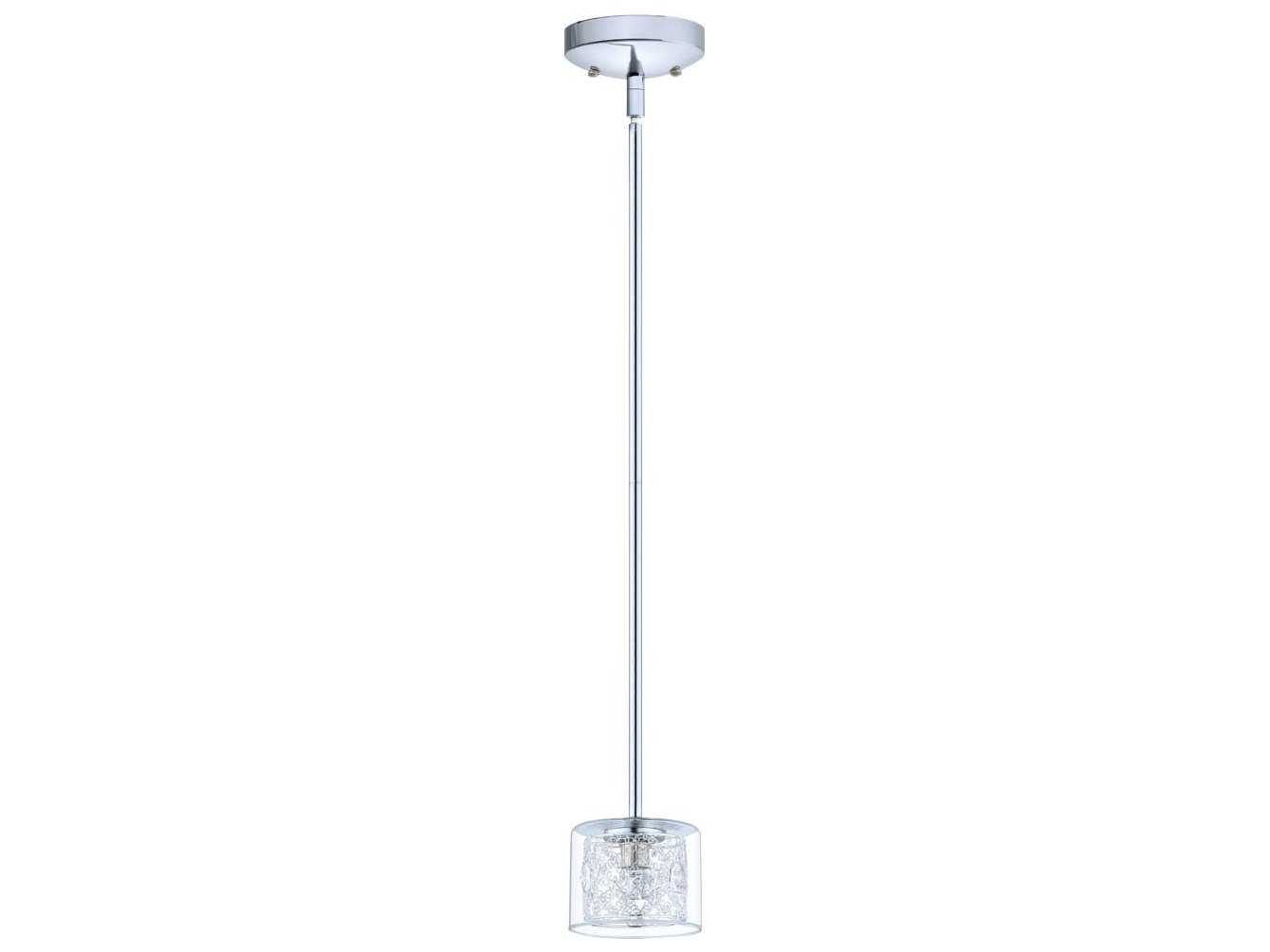 Eglo Pianella 1-Light Chrome Drum Mini Pendant