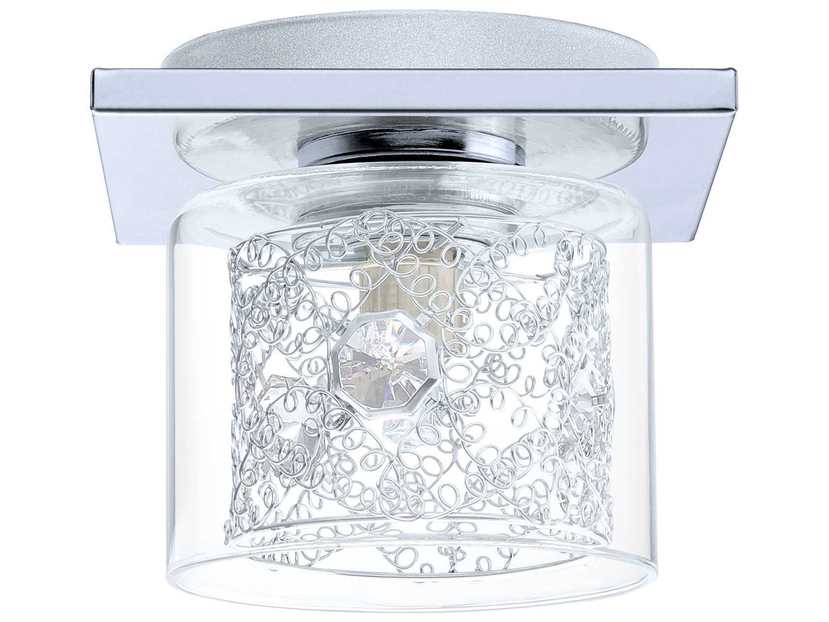 Eglo Pianella 1-Light Chrome Flush Mount