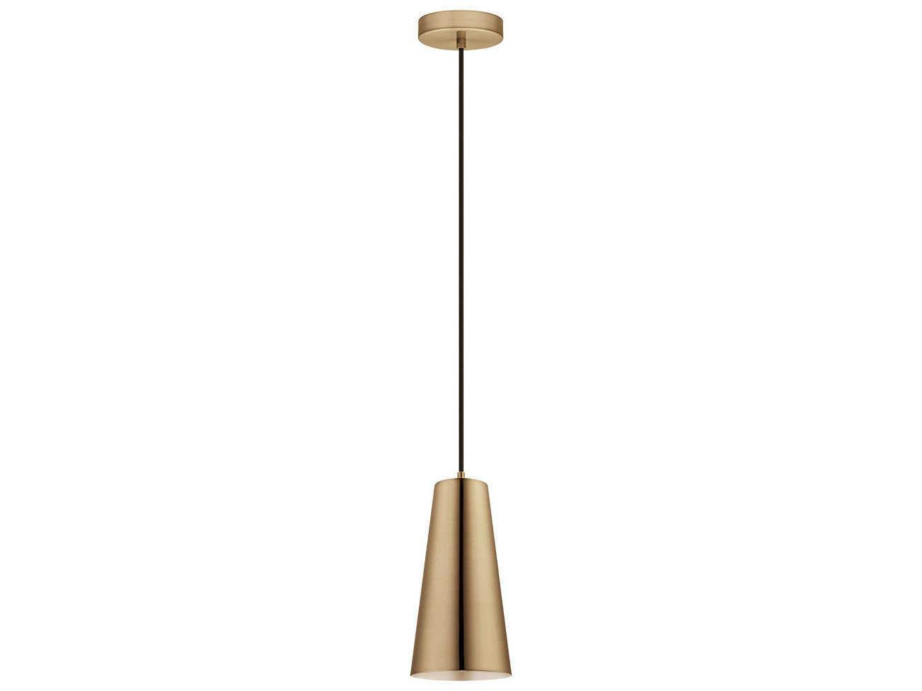 Eglo Pratella 1-Light Brushed Gold Mini Pendant