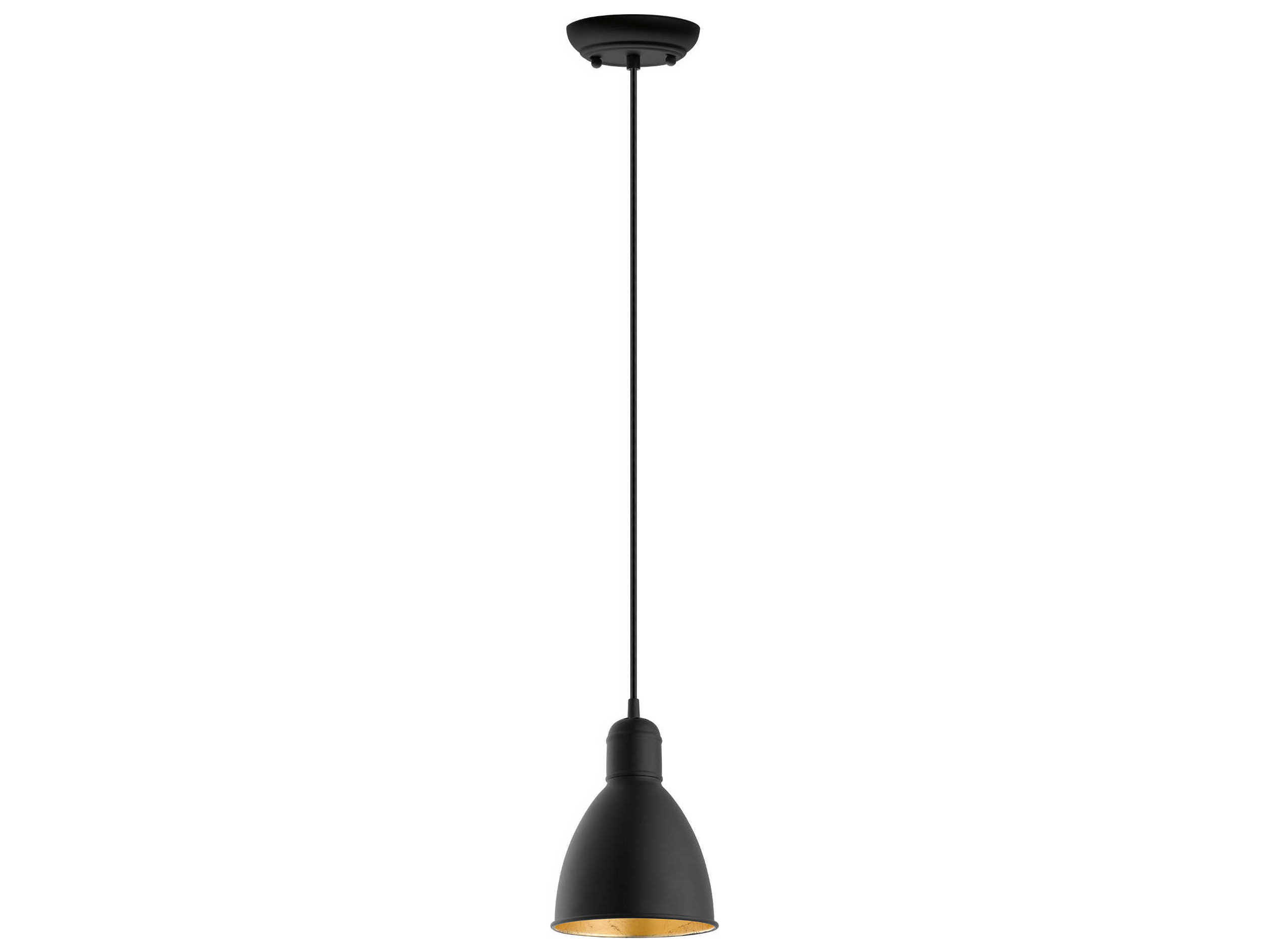 Eglo Priddy 1-Light Black Gold Bell Mini Pendant