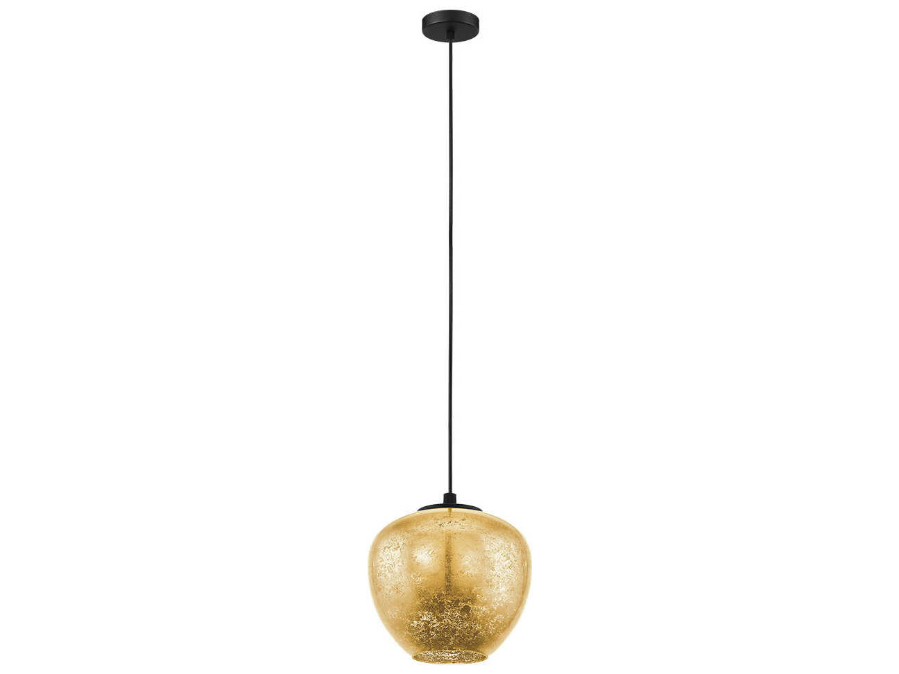 Eglo Priorat 1-Light Black Gold Mini Pendant
