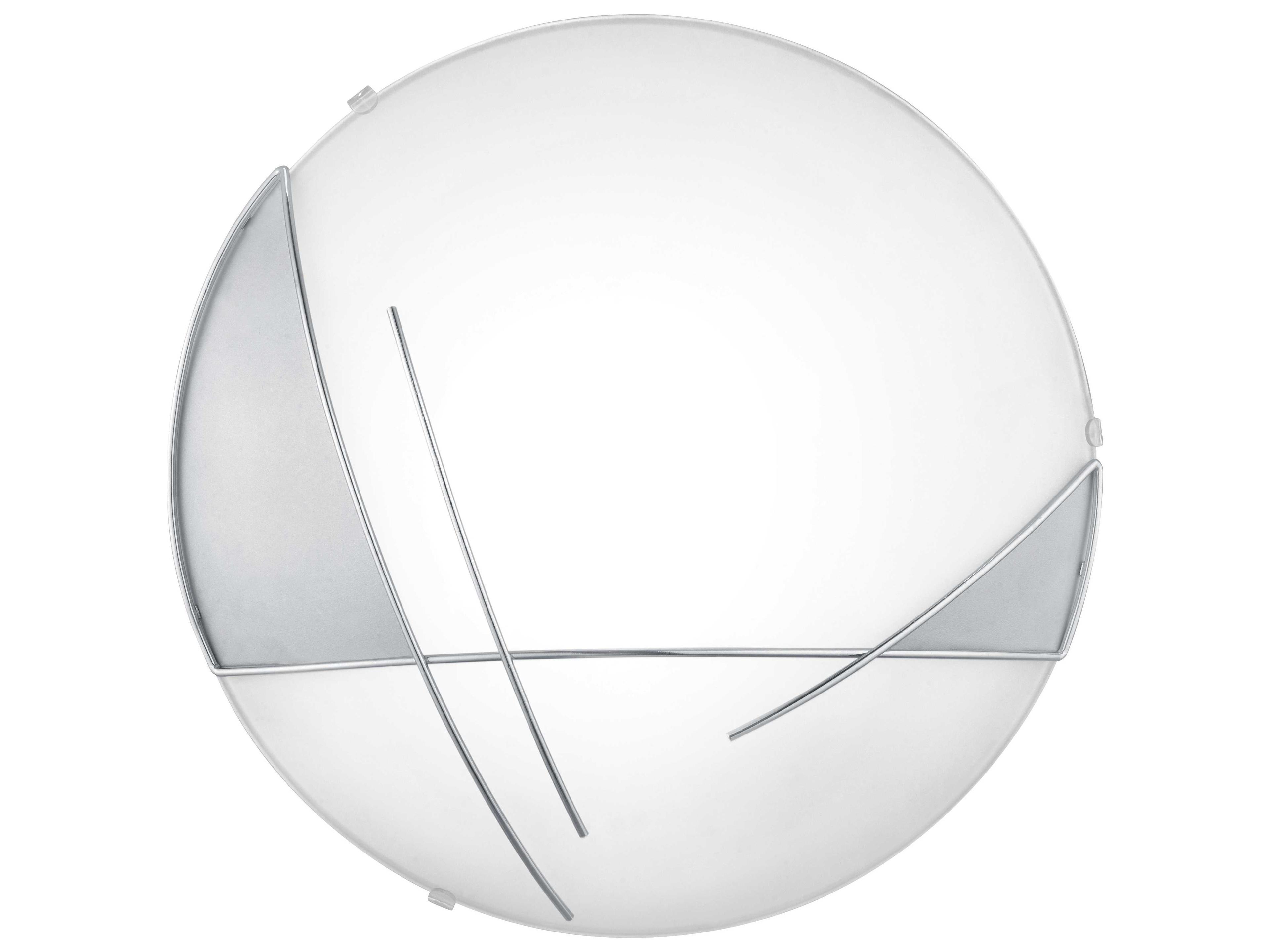 Eglo Raya 1-Light Chrome Satin Round Flush Mount
