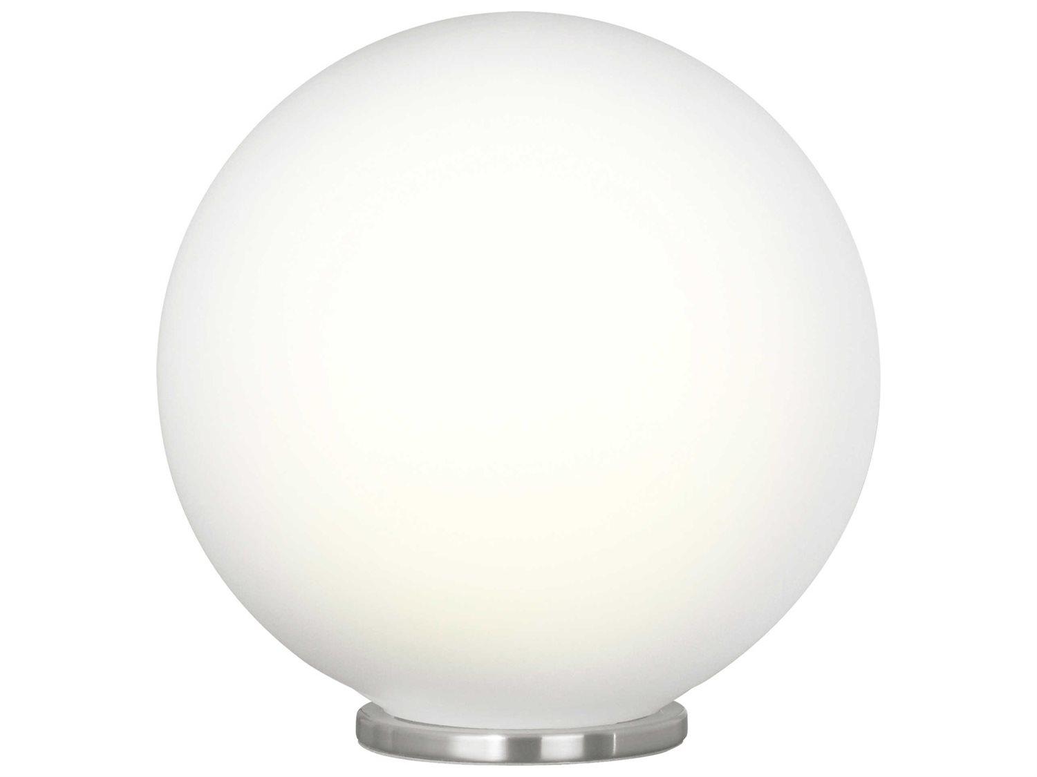 Eglo Rondo Silver Opal Frosted Glass Table Lamp