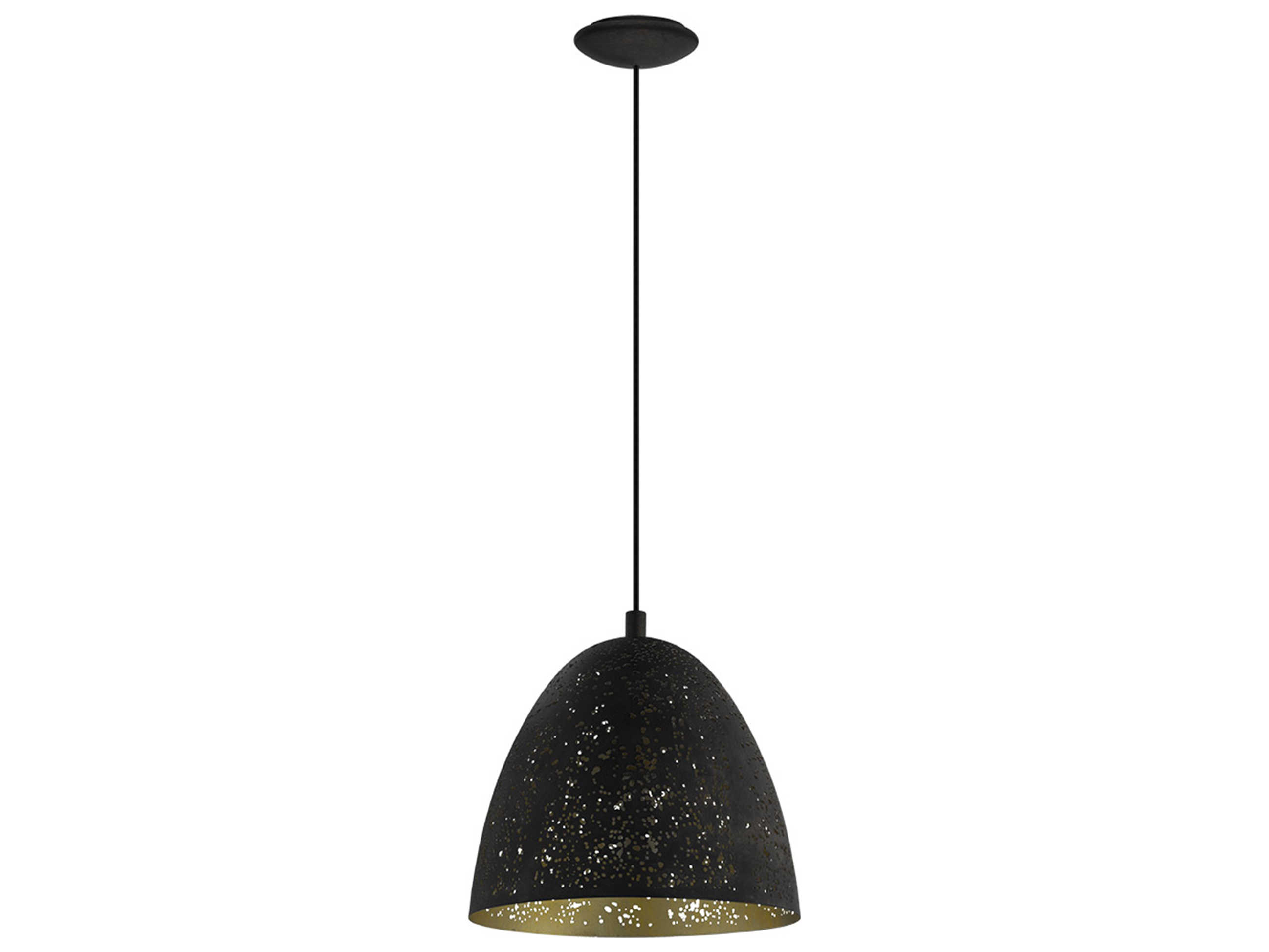 Eglo Safi 1-Light Matte Black Dome Mini Pendant