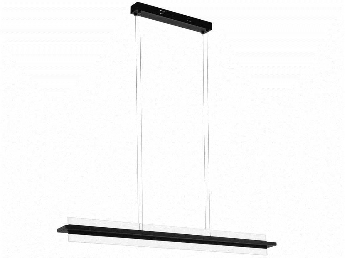 Eglo Spadafora 1-Light Black Linear Island Pendant