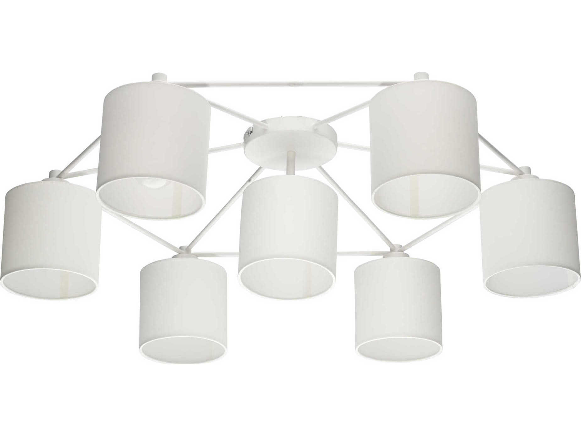 Eglo Staiti 7-Light White Cylinder Flush Mount