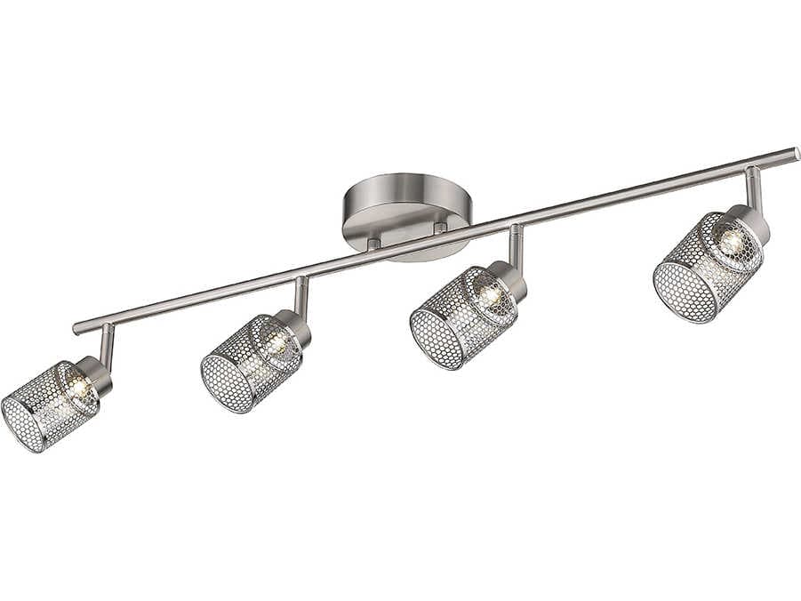 Eglo Temmar 4-Light Brushed Nickel Cylinder Track & Rail Light
