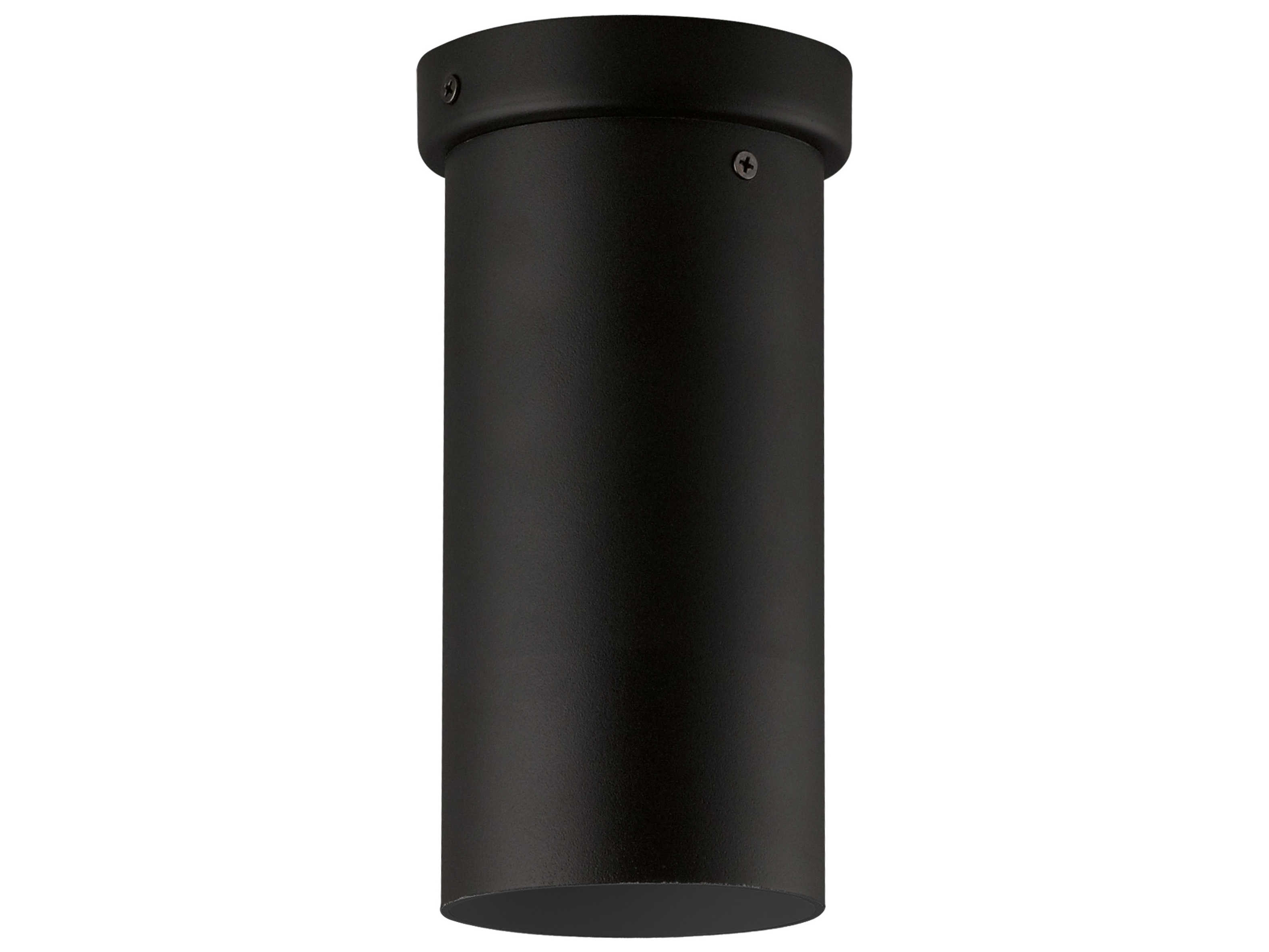 Eglo Tortoreto 1-Light Matte Black Cylinder Flush Mount