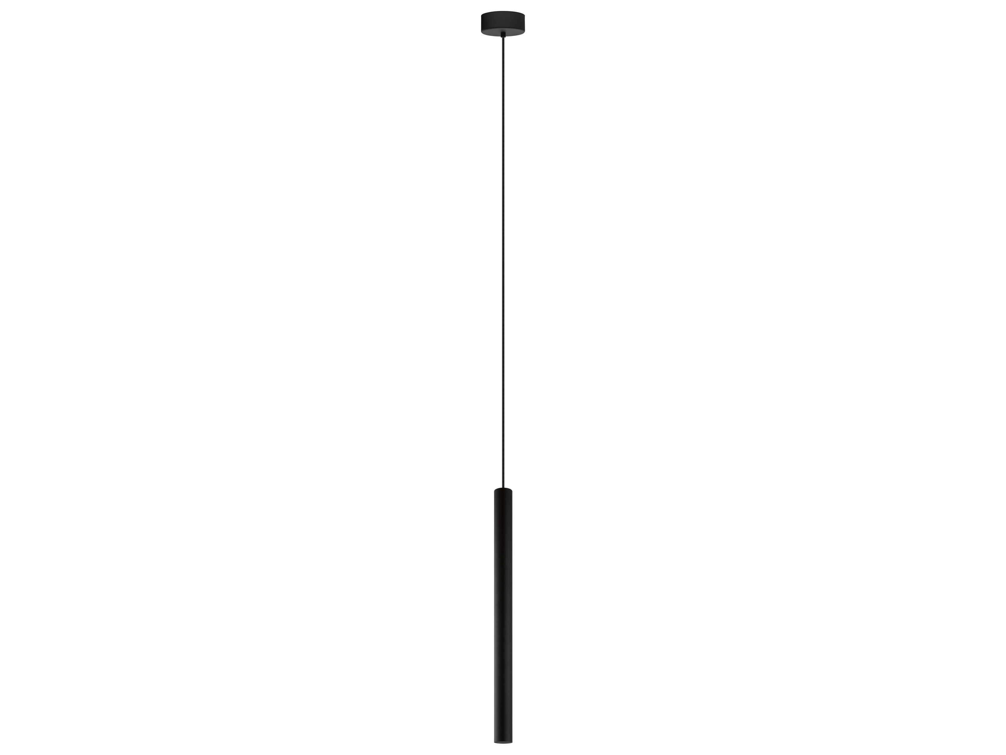 Eglo Tortoreto 1-Light Matte Black Cylinder Mini Pendant