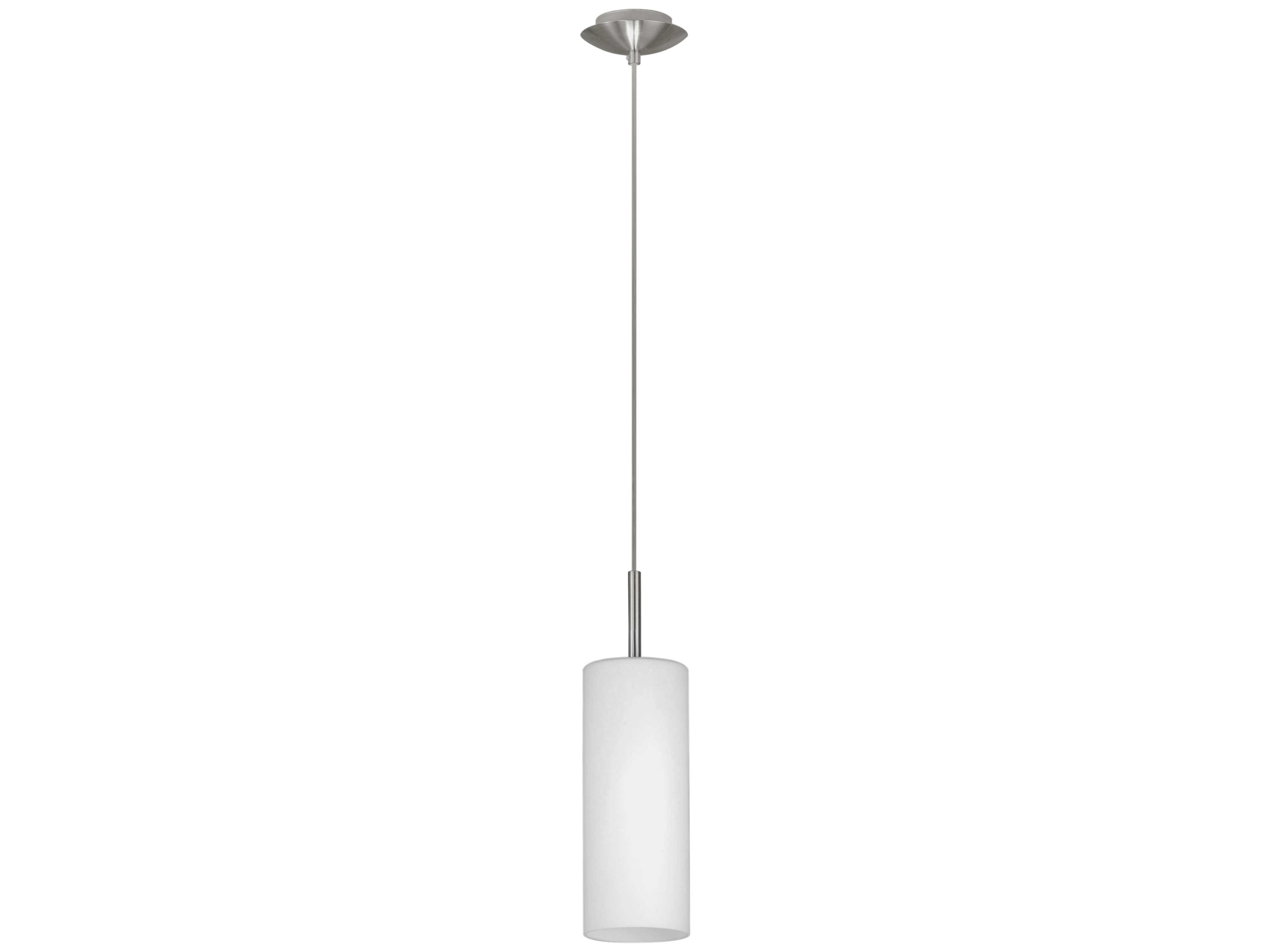 Eglo Troy 1-Light Matte Nickel Cylinder Mini Pendant