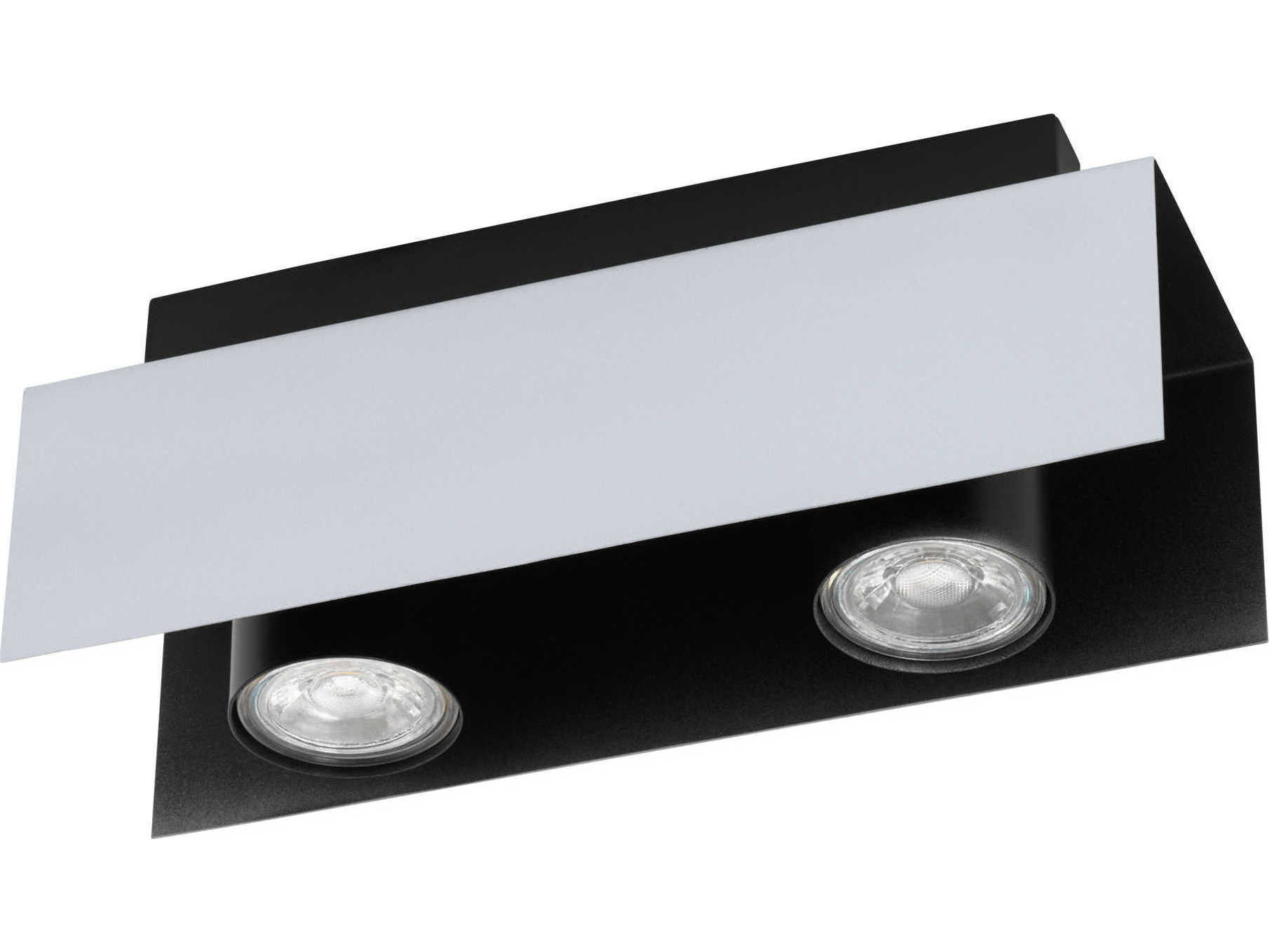 Eglo Viserba 2-Light Aluminum Black Linear Track & Rail Light