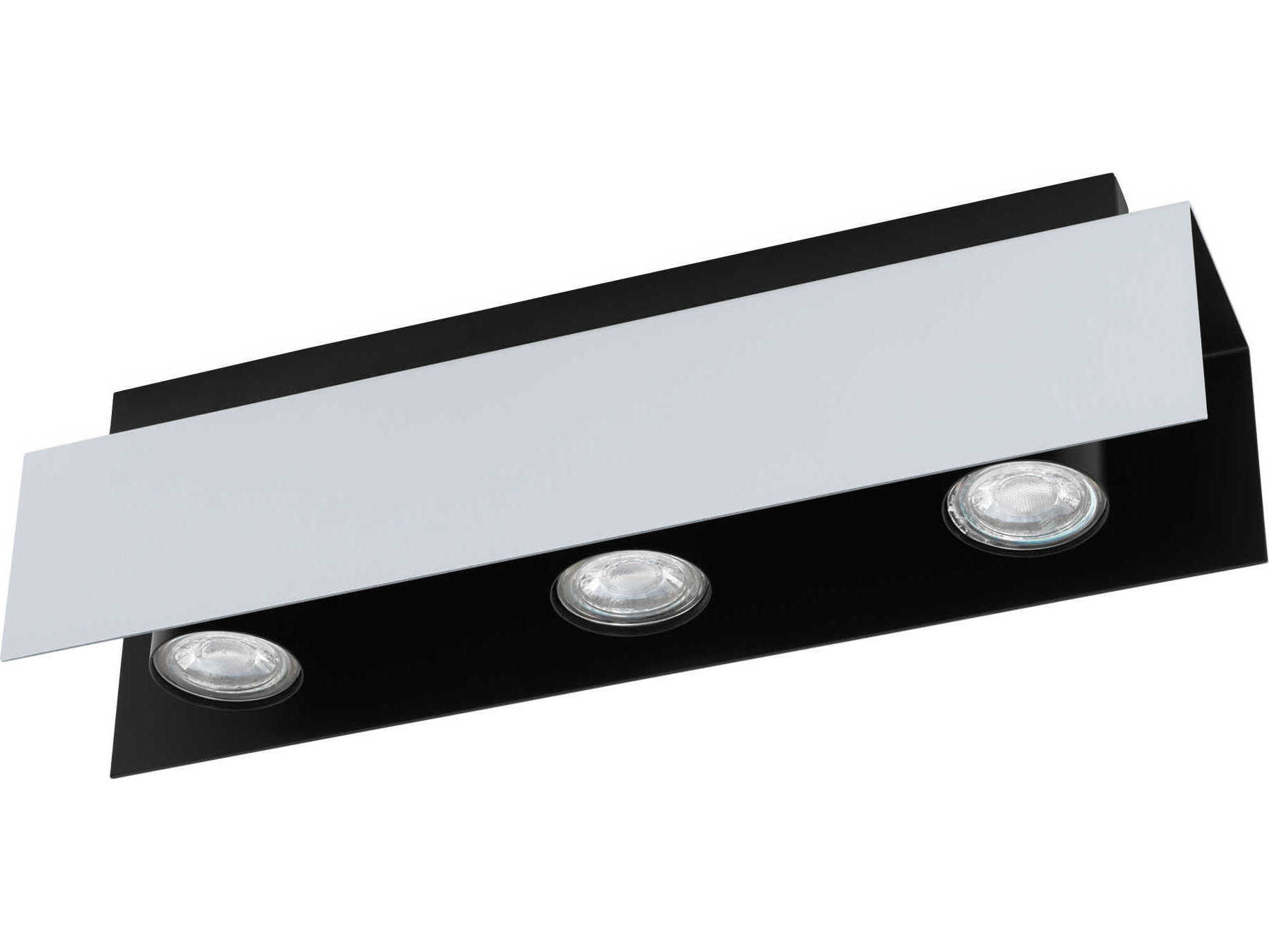 Eglo Viserba 3-Light Aluminum Black Linear Track & Rail Light