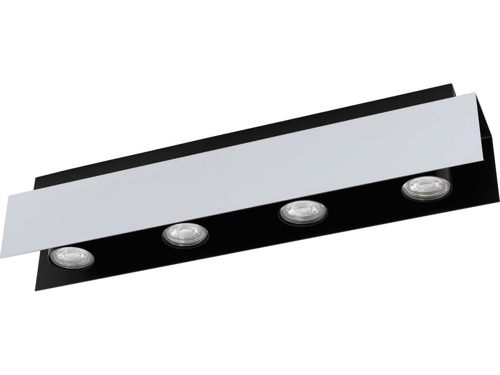 Eglo Viserba 4-Light Aluminum Black Linear Track & Rail Light