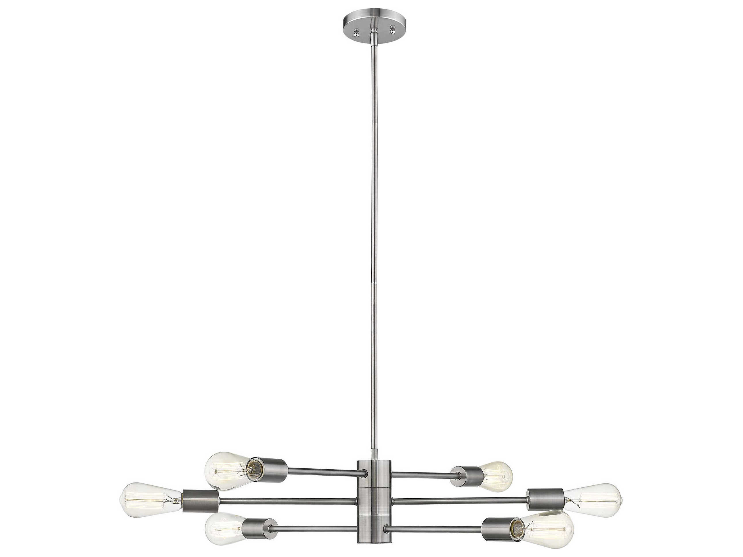 Eglo Willlsboro 6-Light Polished Nickel Linear Chandelier