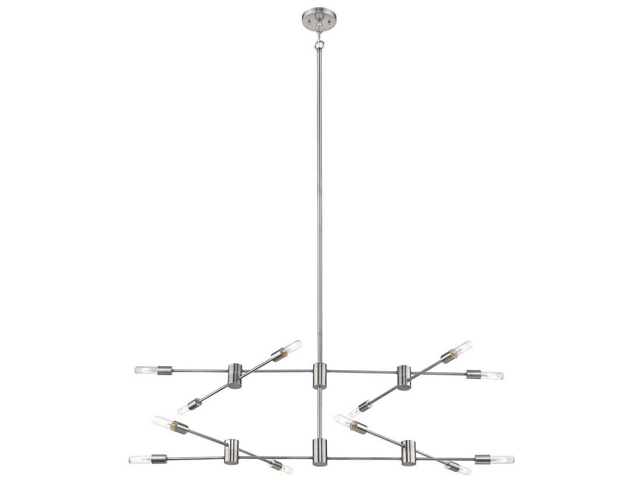 Eglo Willsboro 12-Light Polished Nickel Linear Tiered Island Pendant
