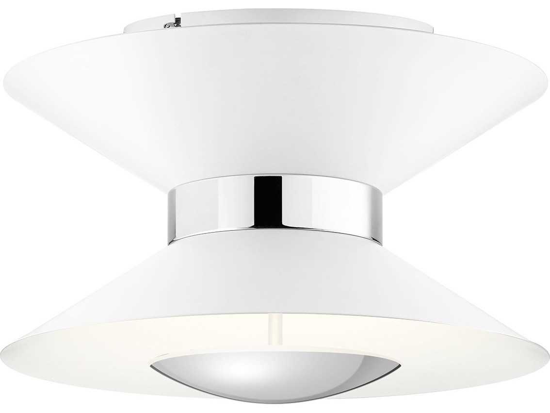 Elan Kordan 1-Light Matte White LED Round Flush Mount