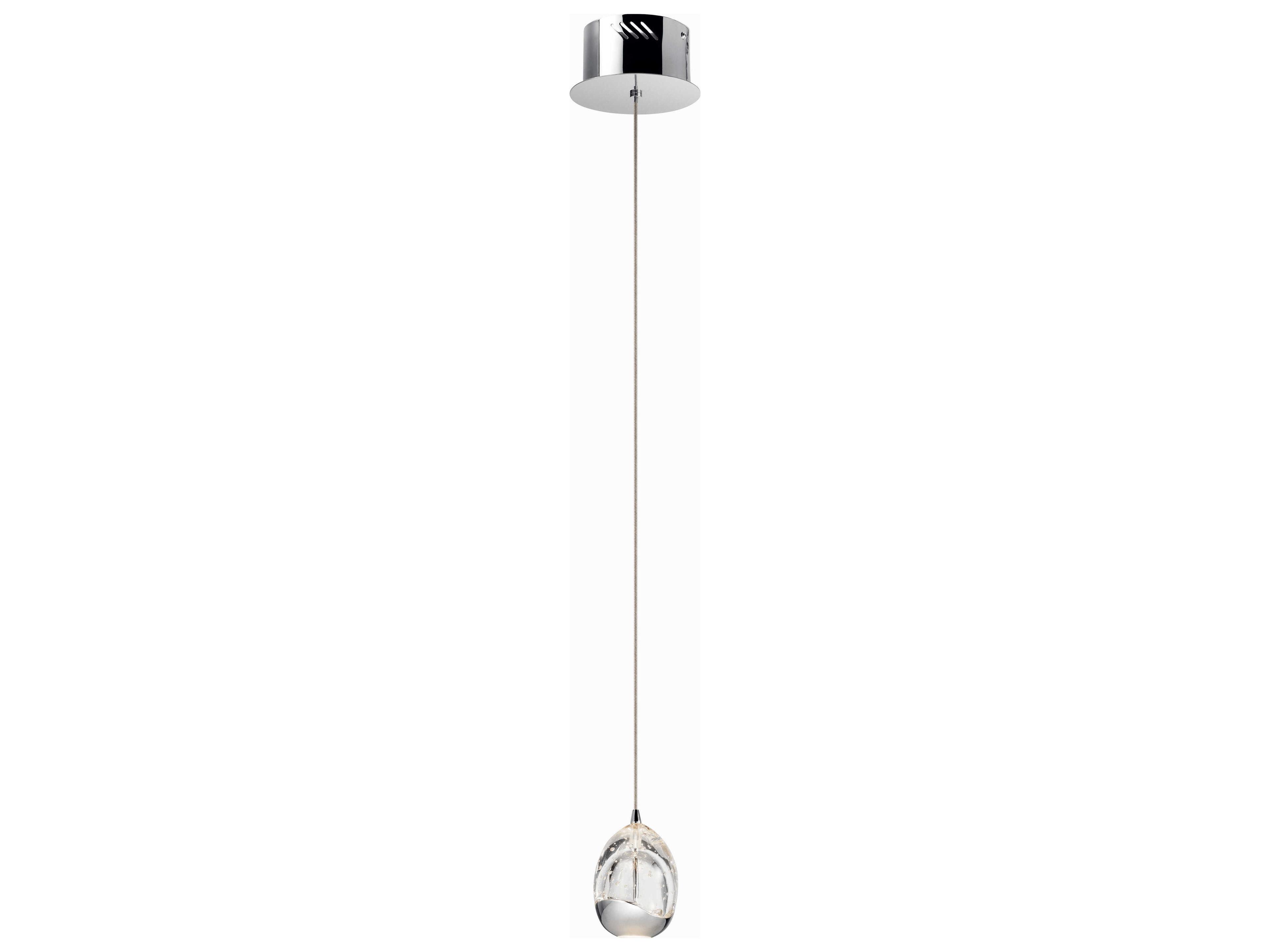 Elan Lavinia 1-Light Chrome Crystal Glass Globe Mini Pendant