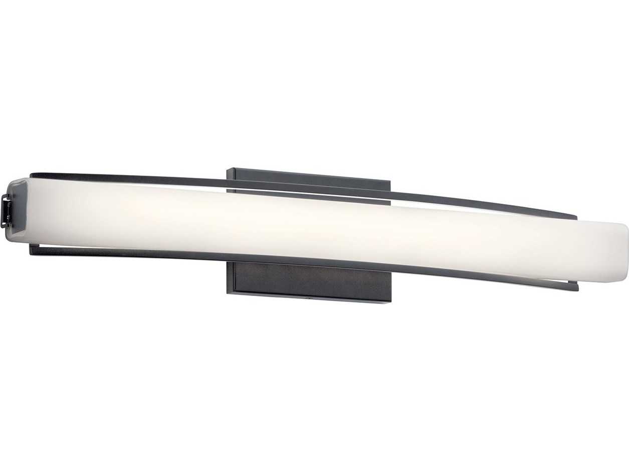 Elan Rowan 1-Light Matte Black Glass LED Vanity Light