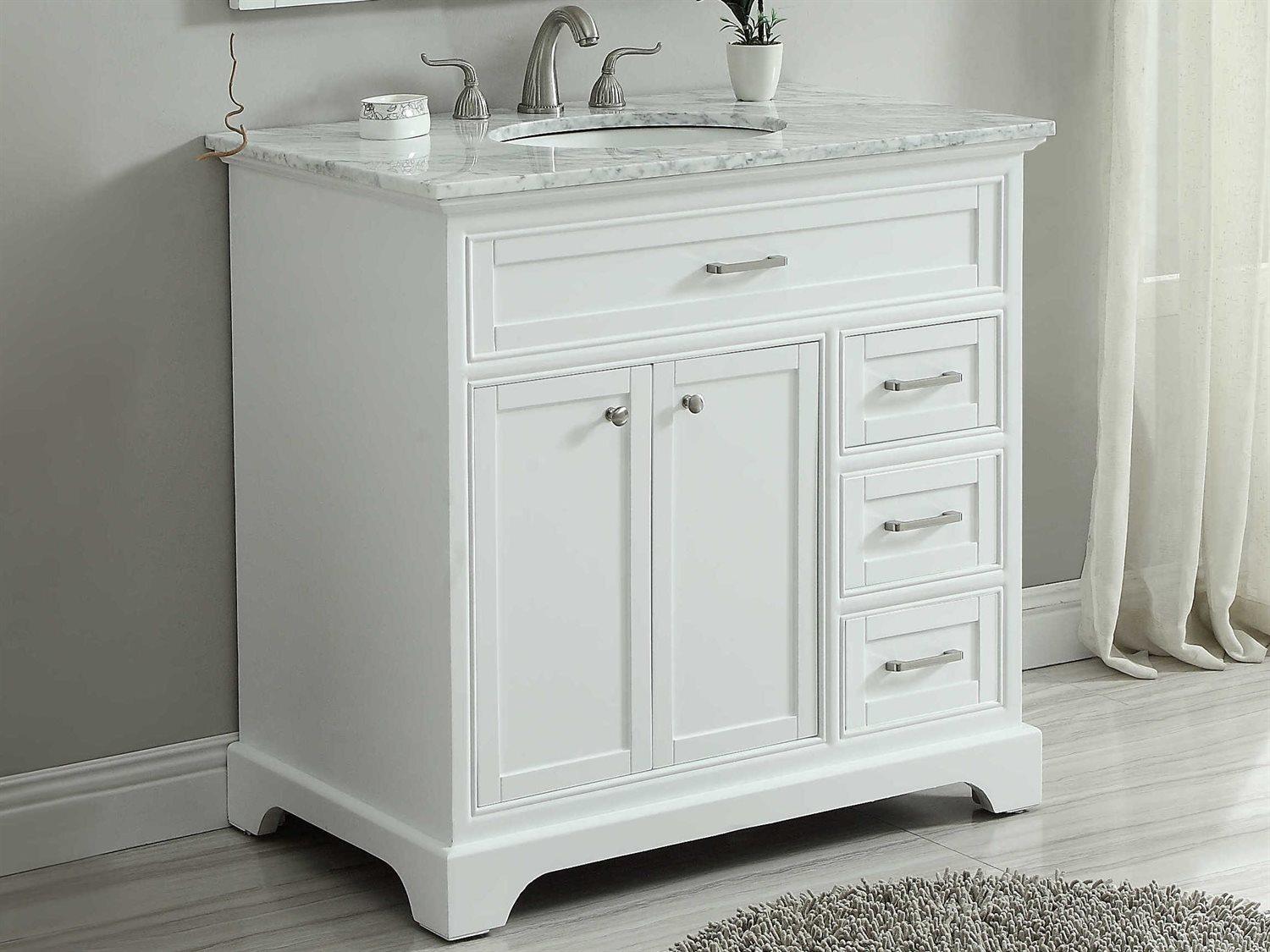 Elegant Lighting Americana White 36" Vanity
