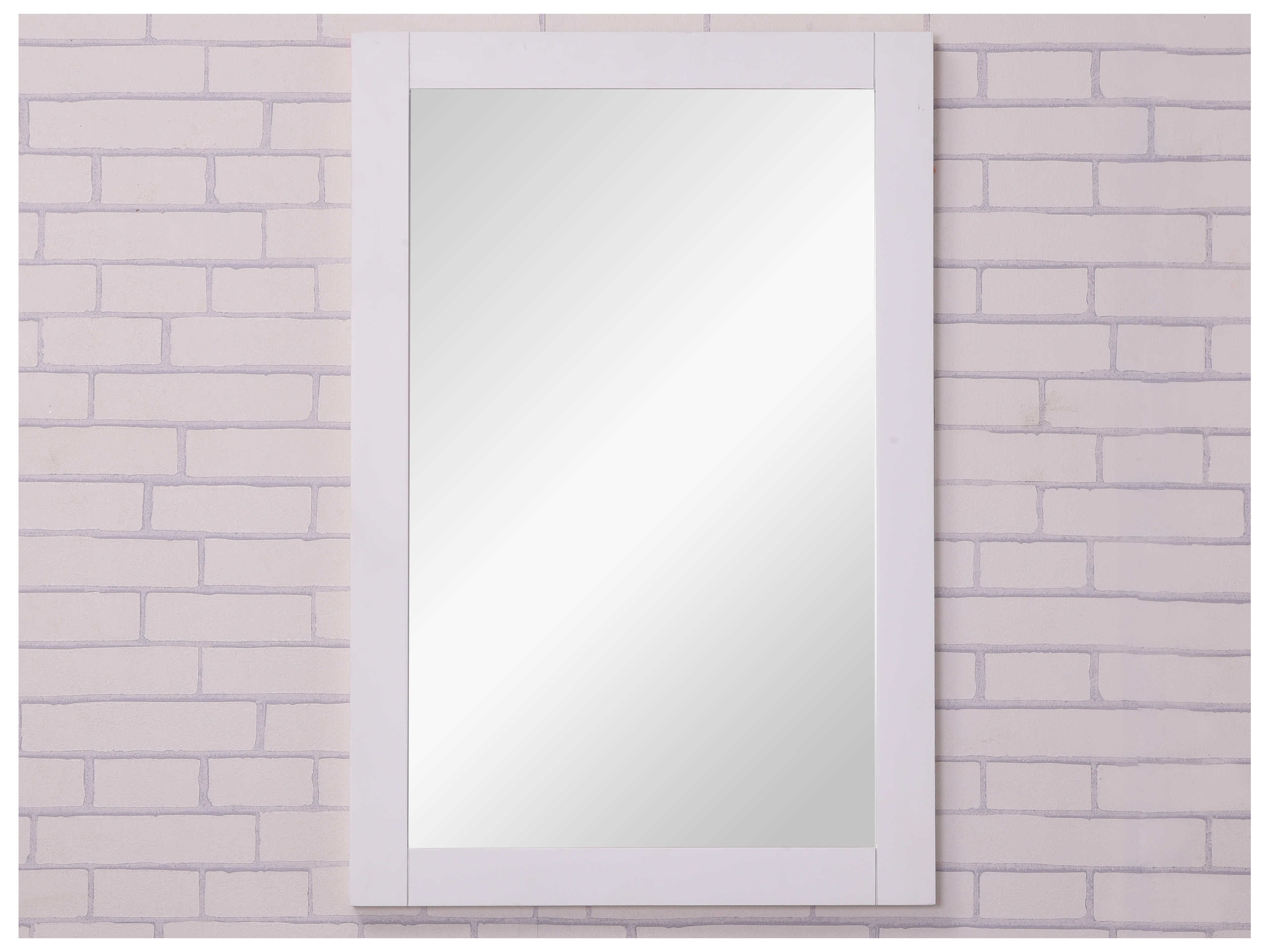 Elegant Lighting Aqua White Rectangular Wall Mirror