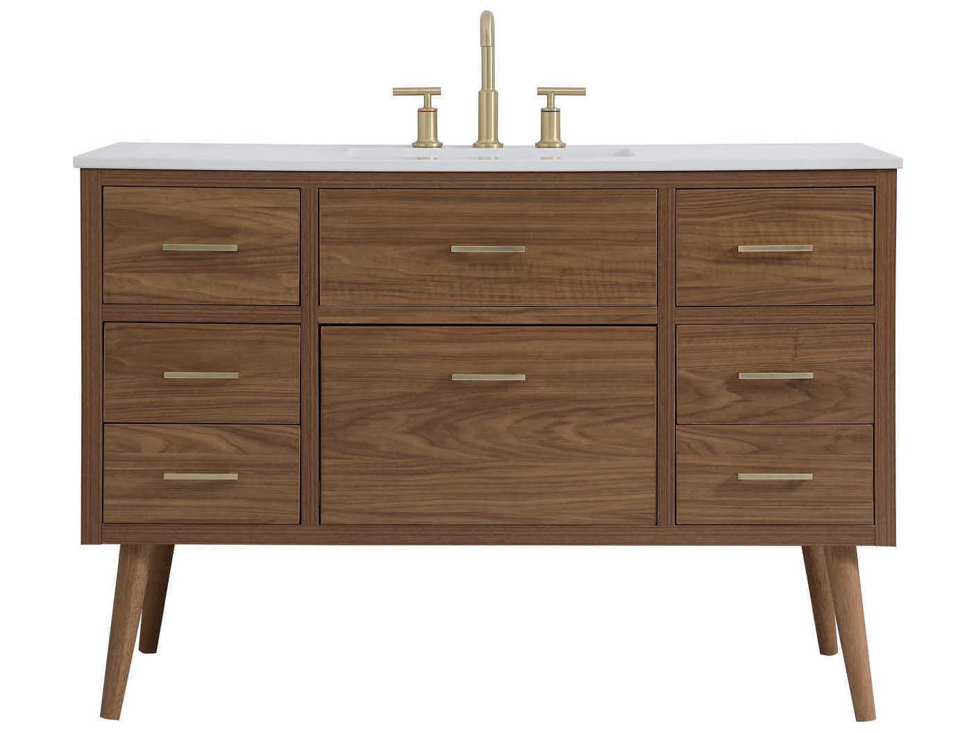 Elegant Lighting Boise 48" Walnut Brown Vanity