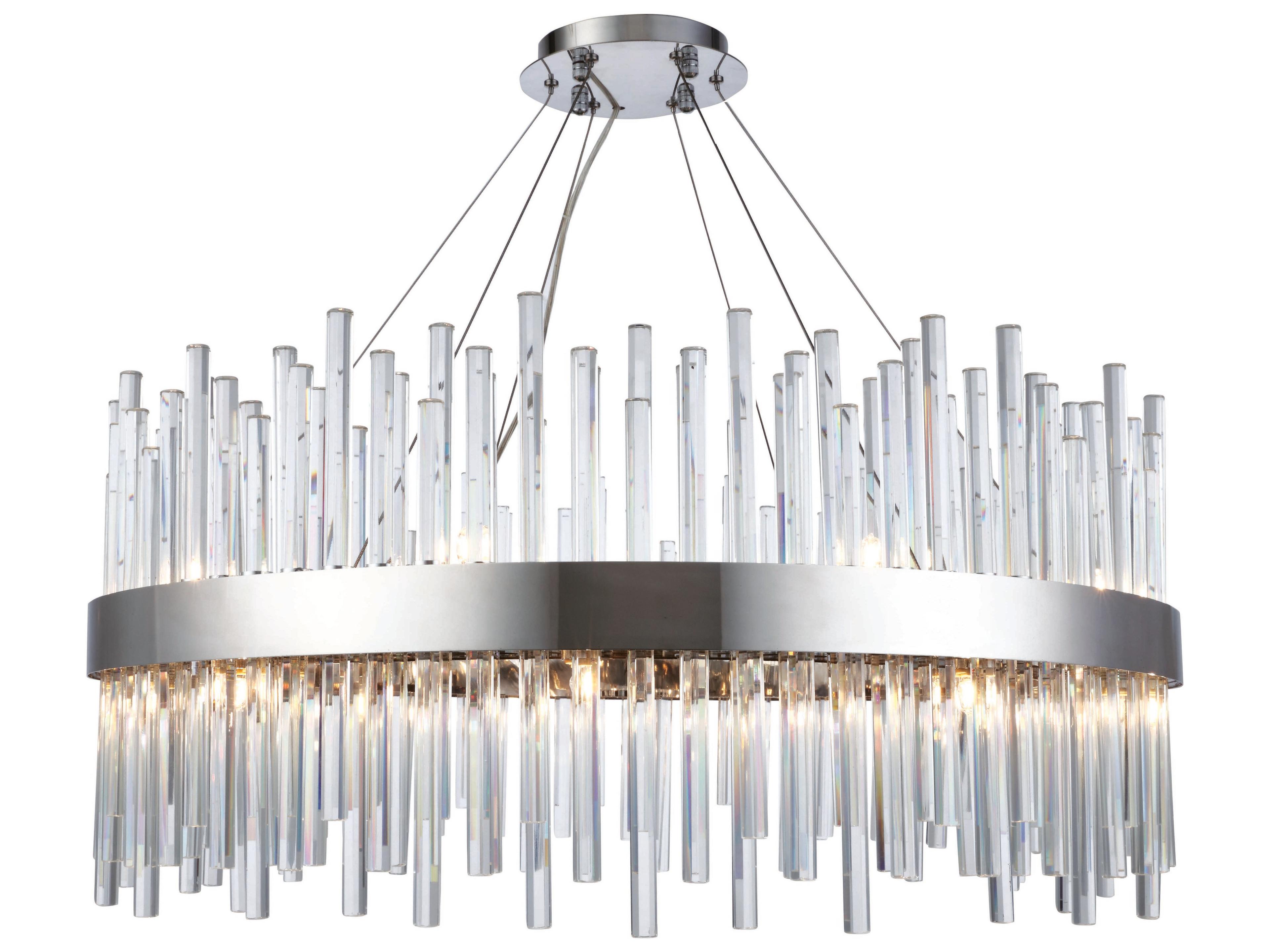 Elegant Lighting Dallas 18-Light Chrome Clear Crystal Drum Pendant