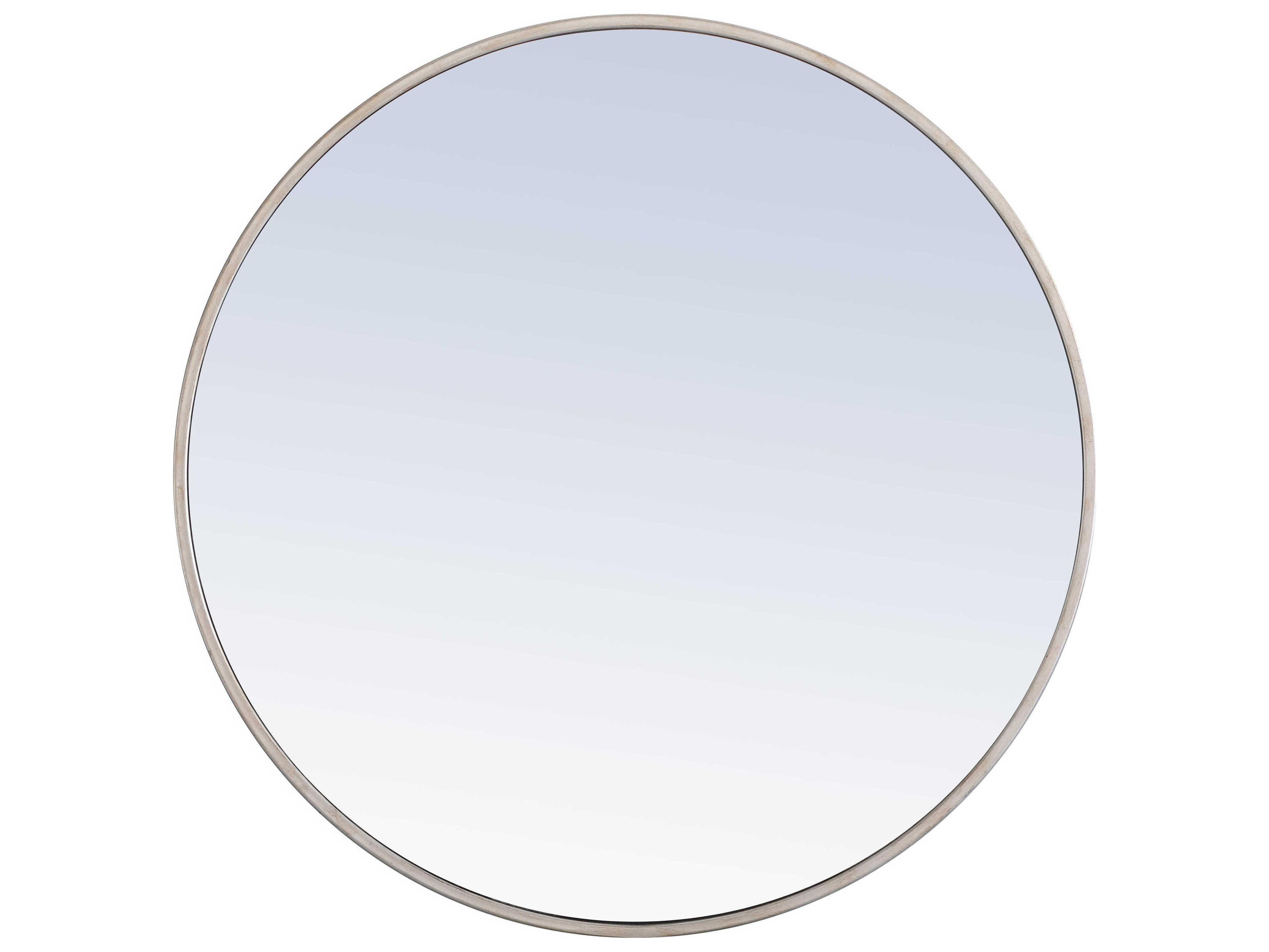 Elegant Lighting Eternity Silver Round Wall Mirror