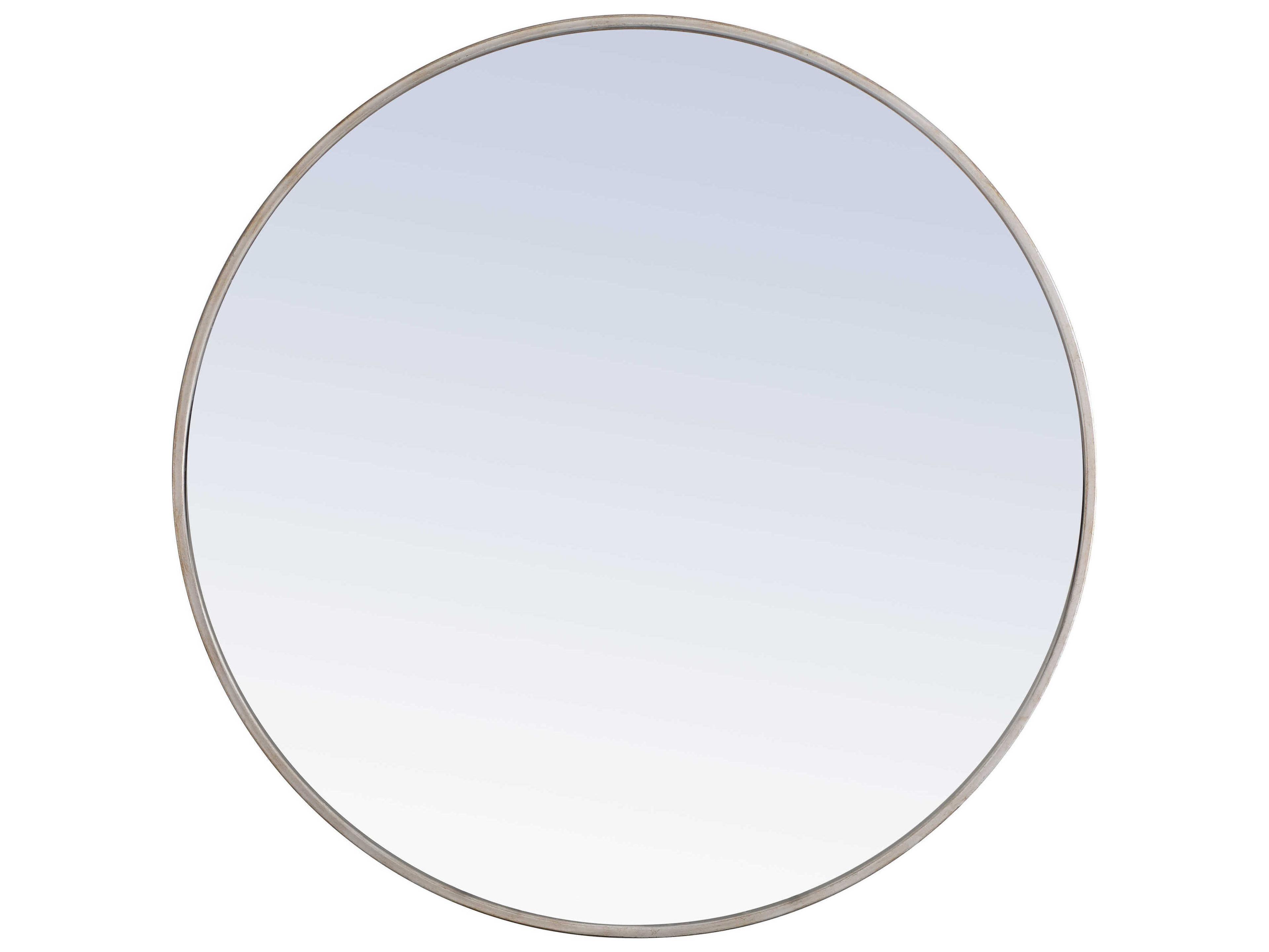 Elegant Lighting Eternity Silver Round Wall Mirror